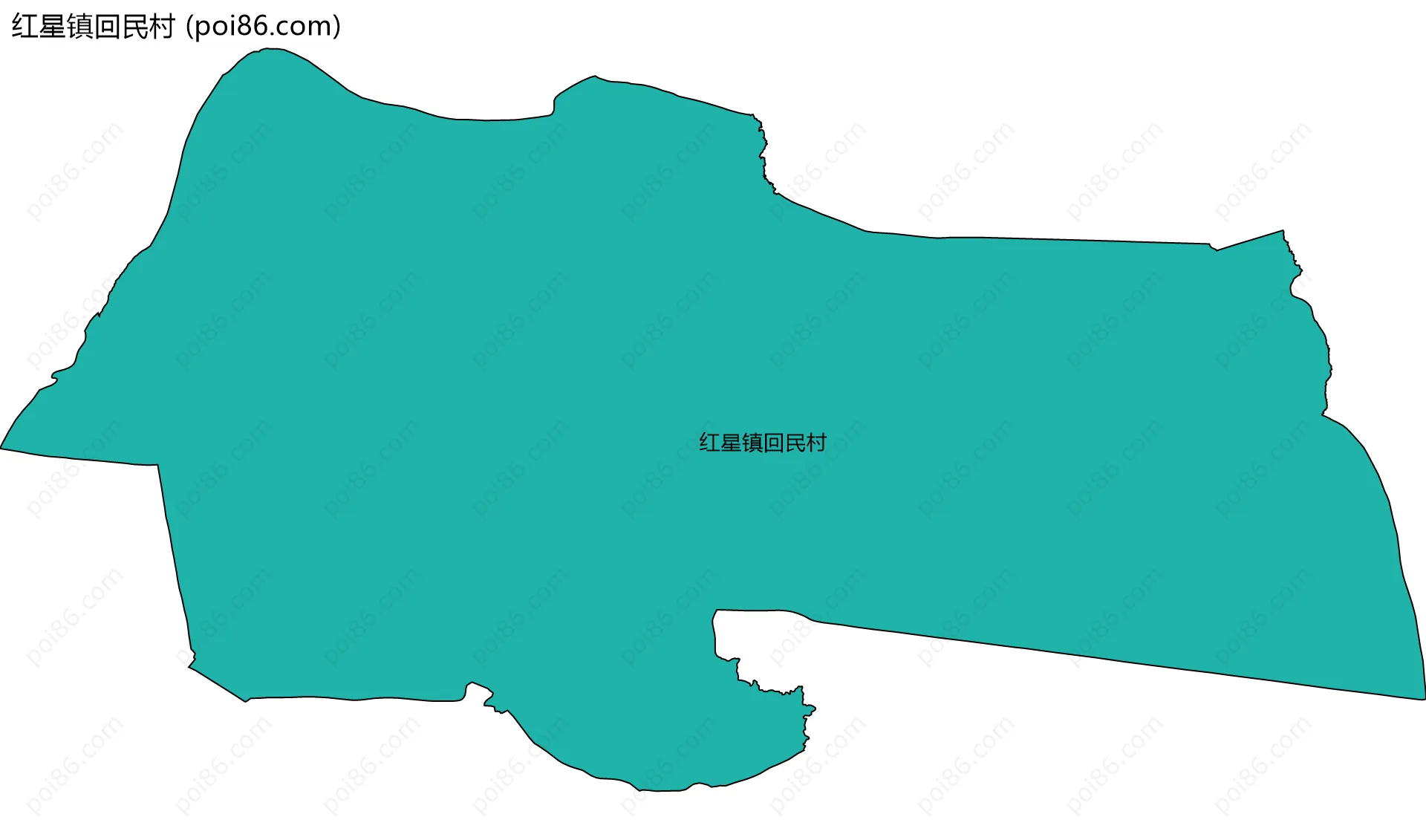 红星镇回民村边界地图