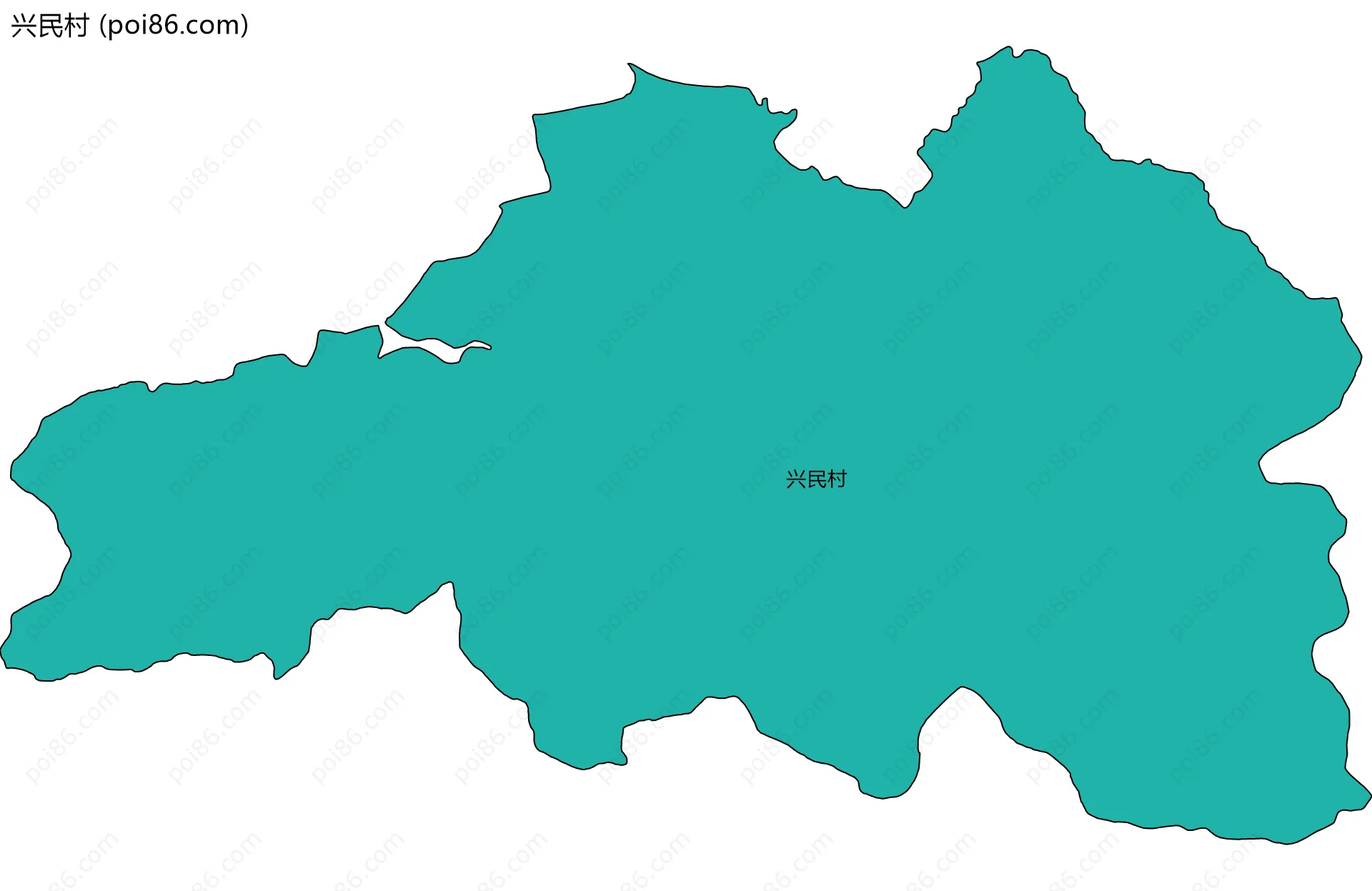 兴民村边界地图