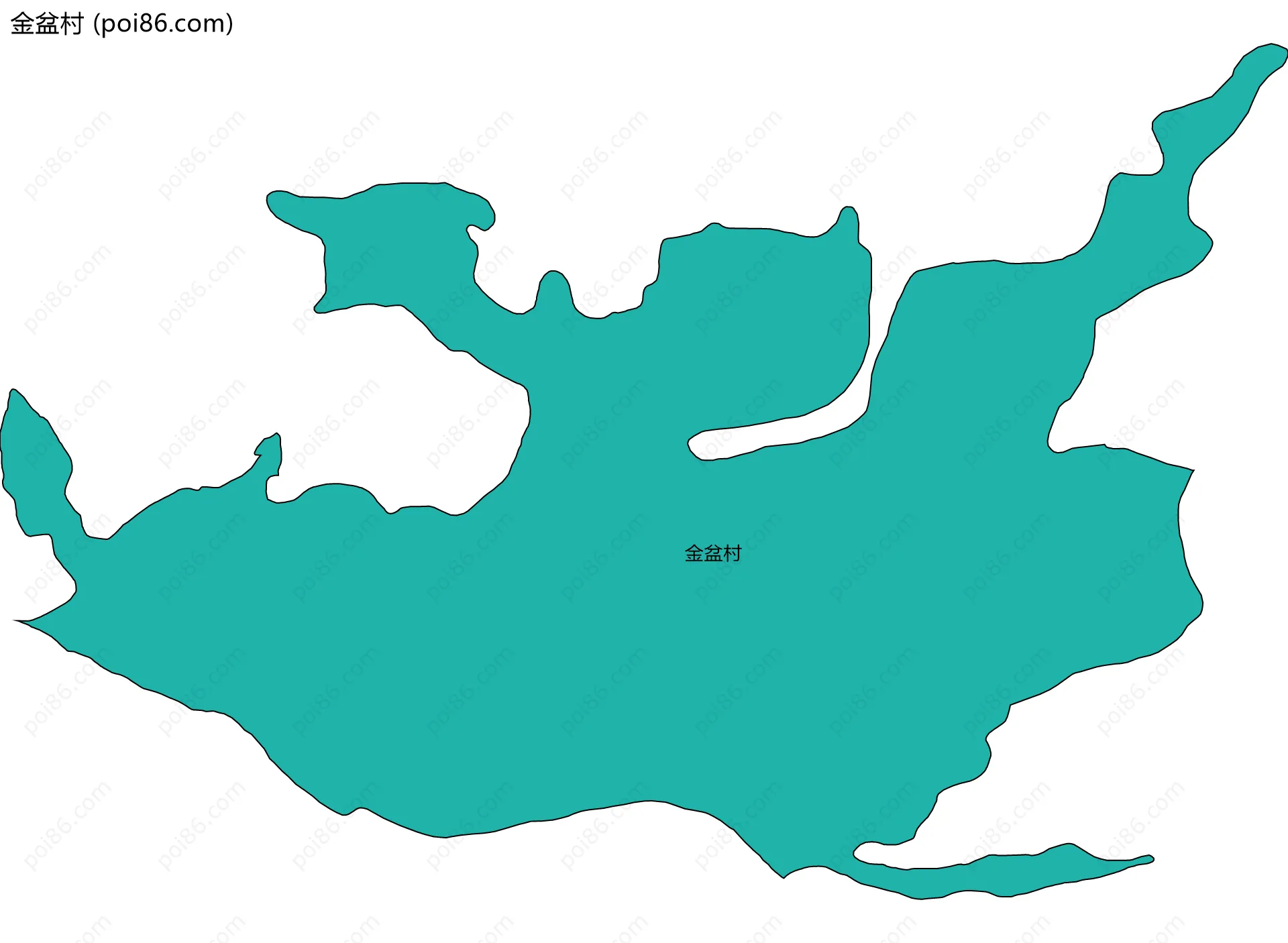 金盆村边界地图