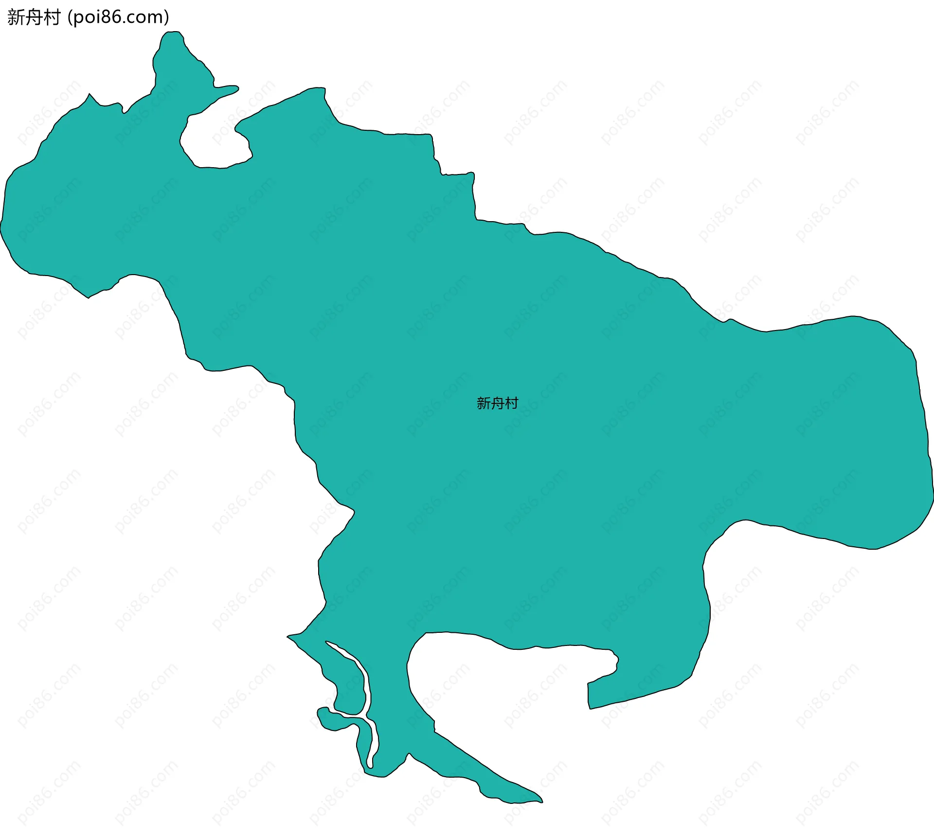 新舟村边界地图