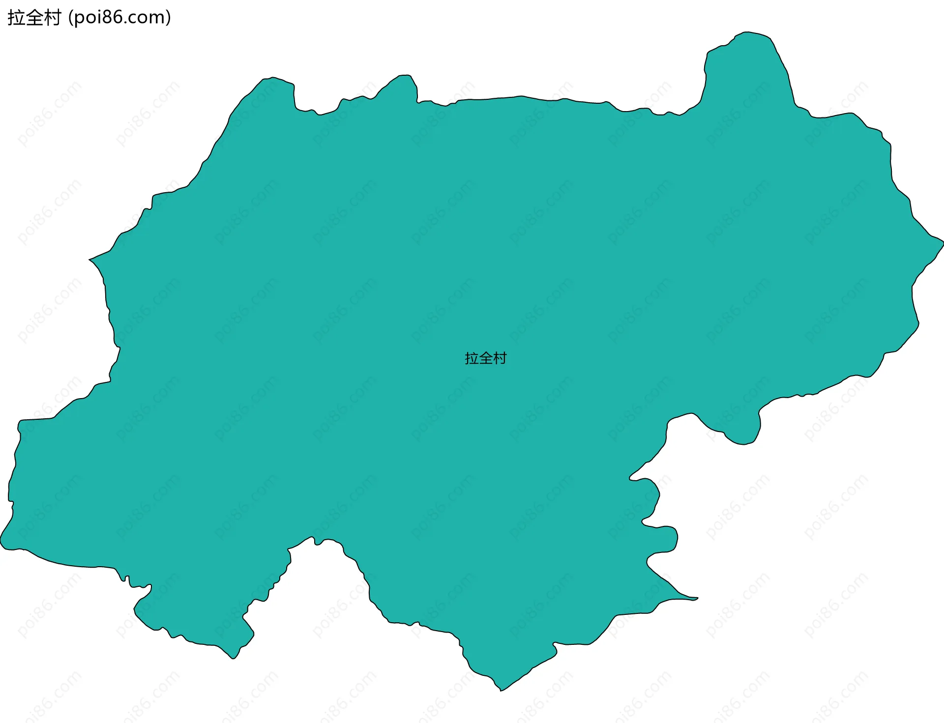 拉全村边界地图