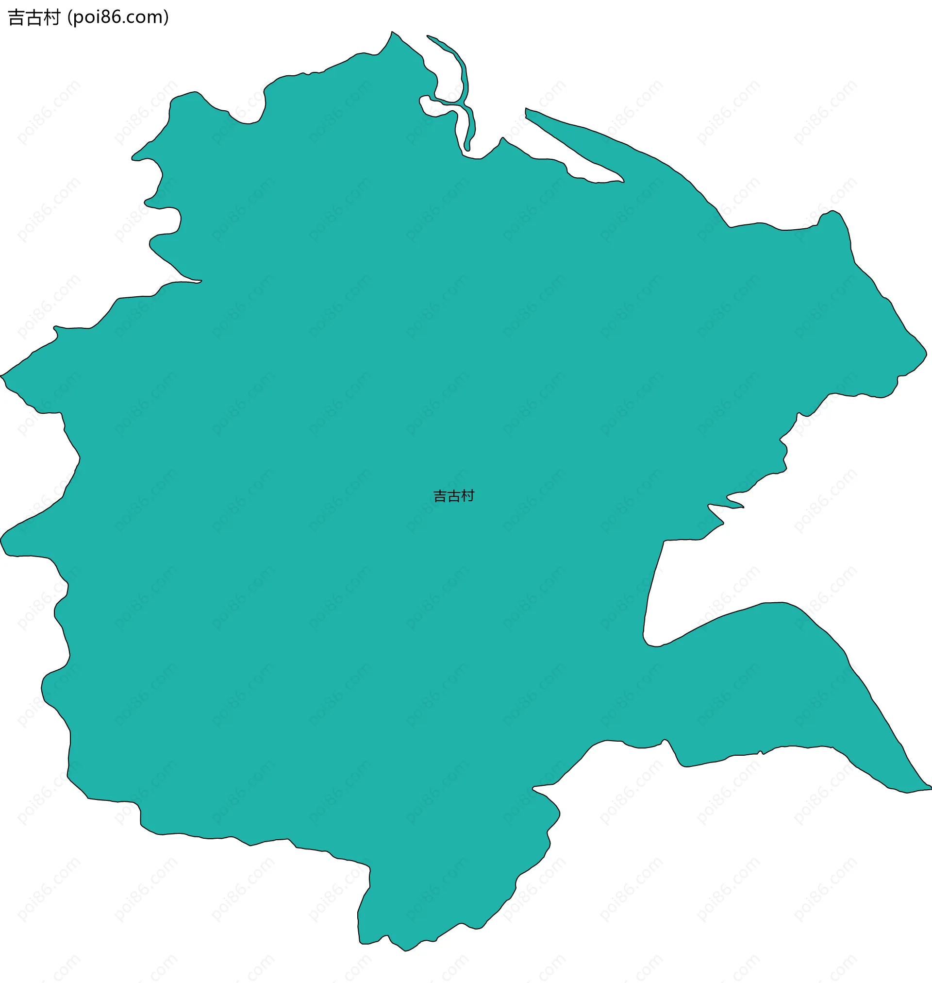 吉古村边界地图