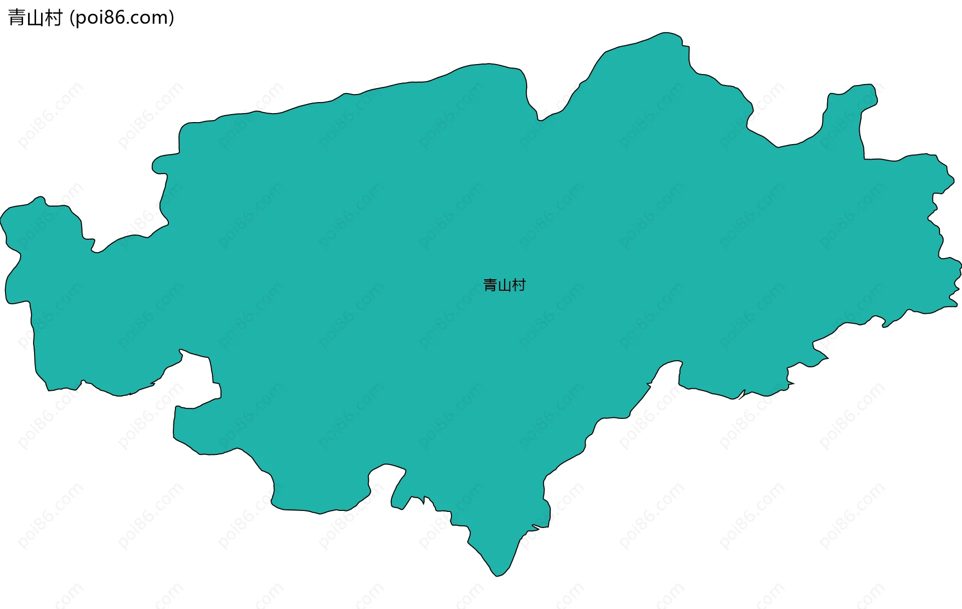 青山村边界地图