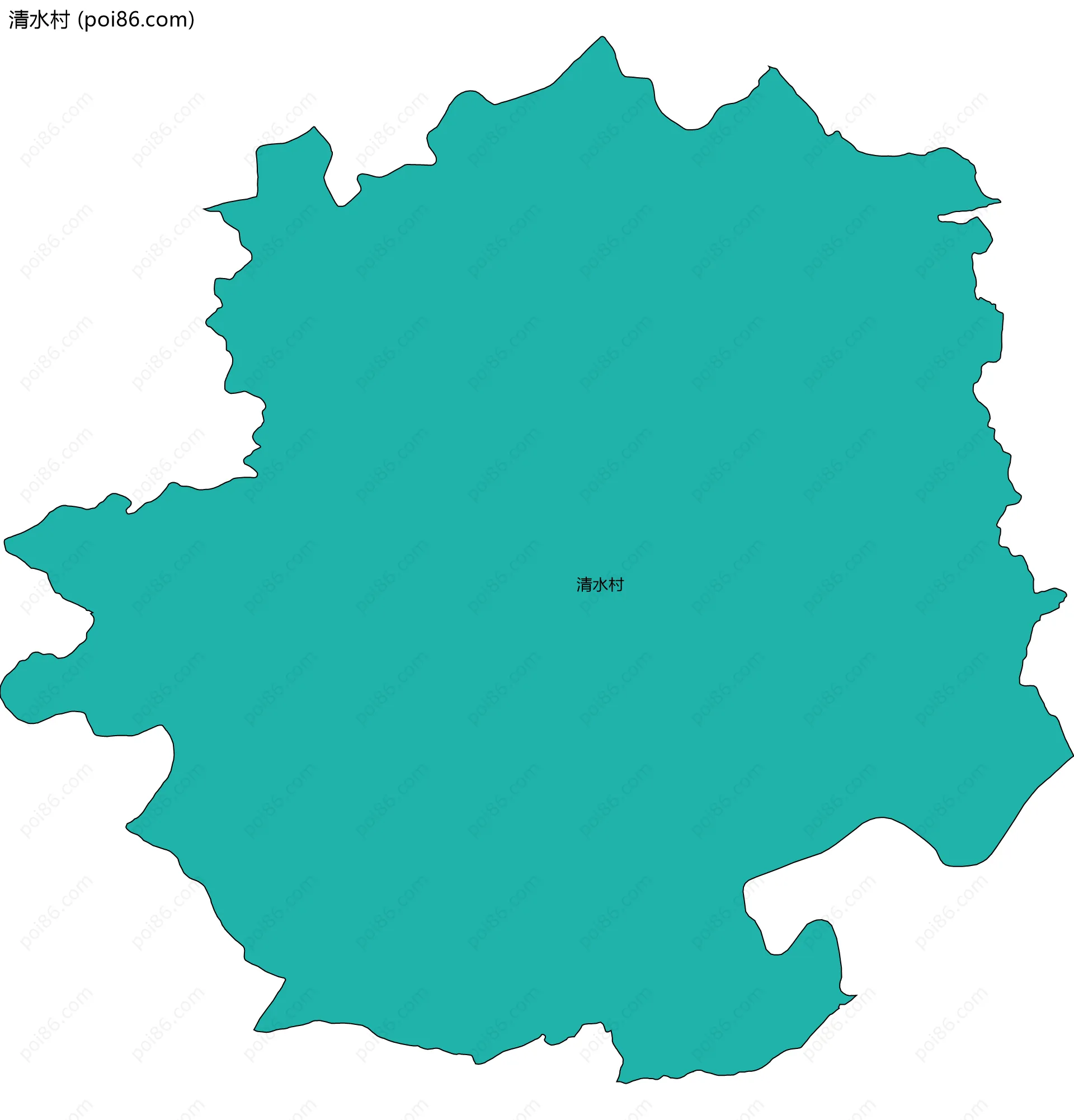 清水村边界地图