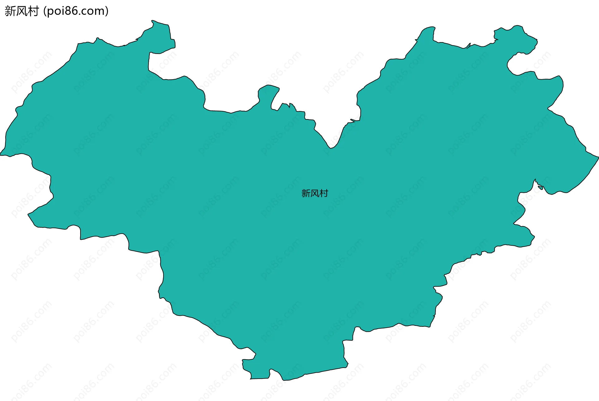 新风村边界地图