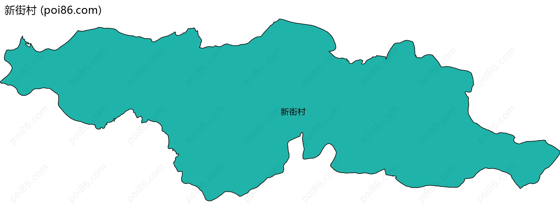 新街村边界地图