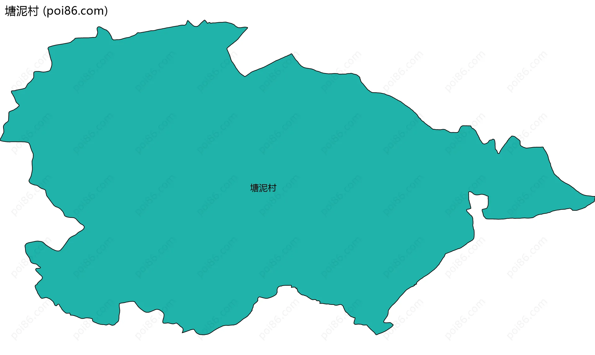 塘泥村边界地图