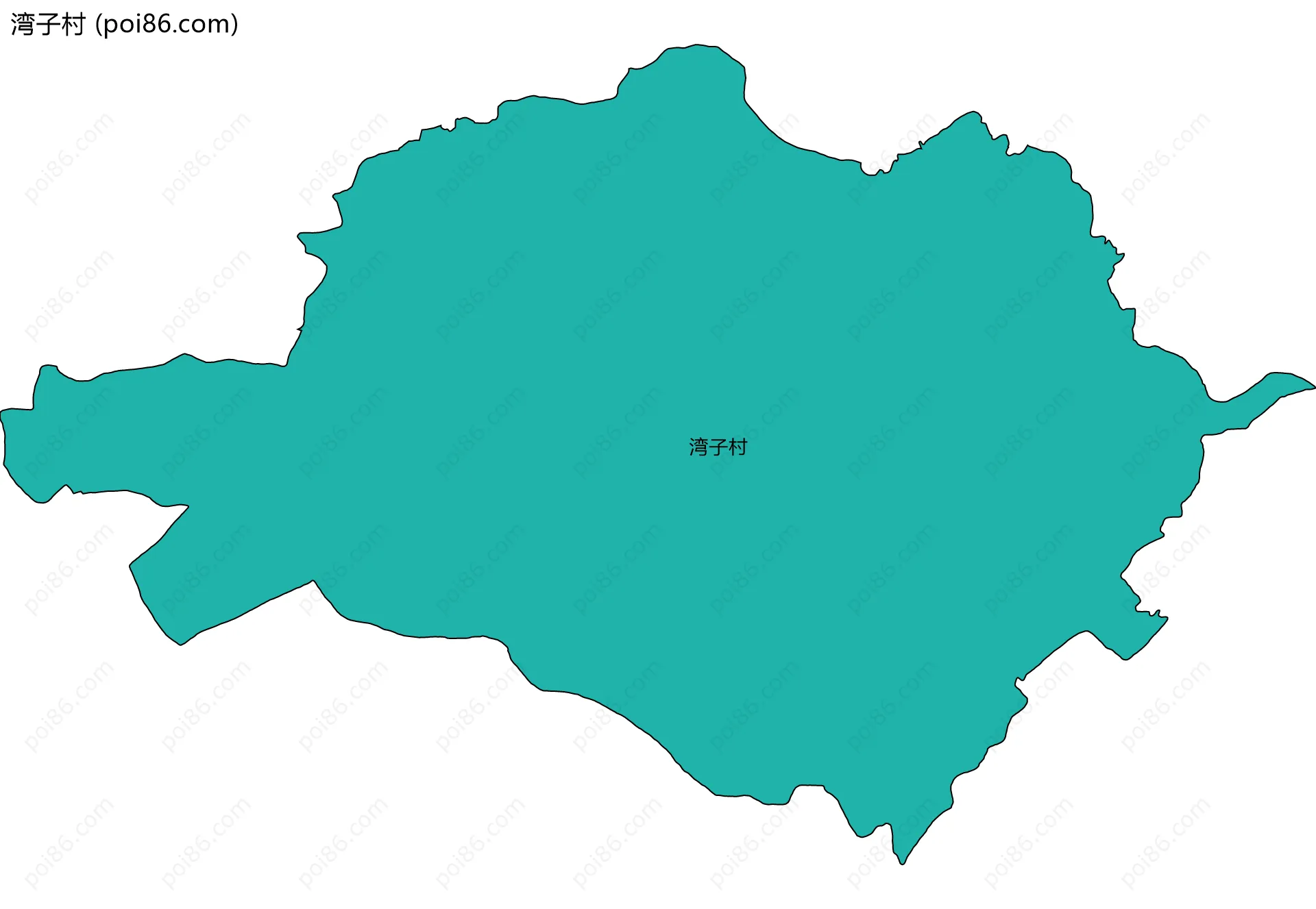 湾子村边界地图