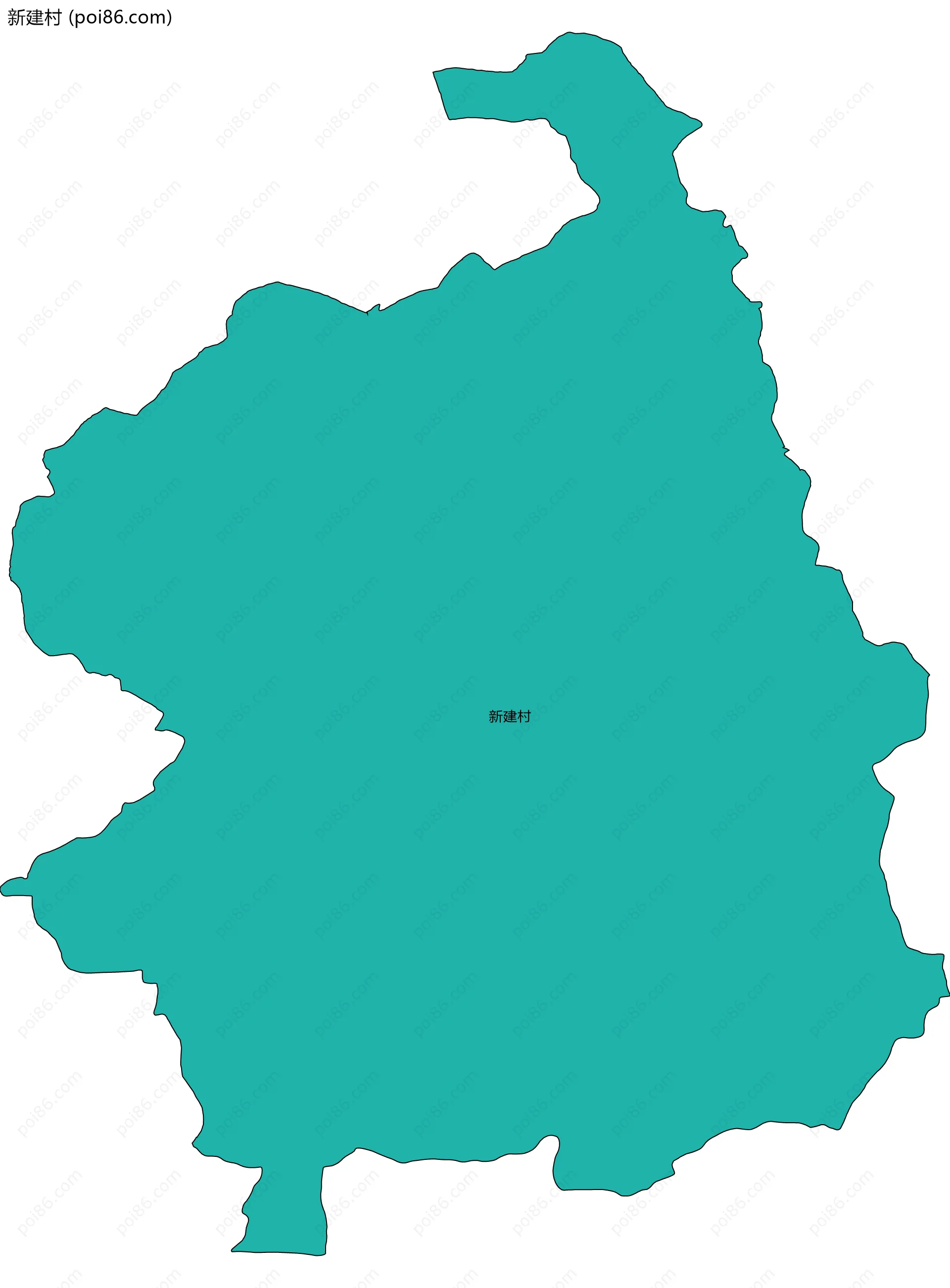 新建村边界地图