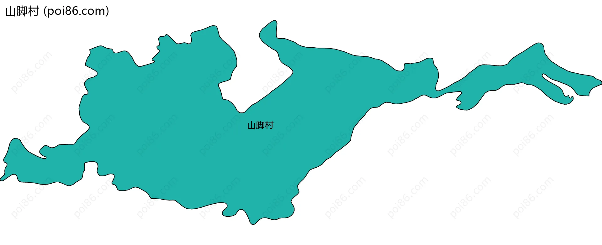 山脚村边界地图