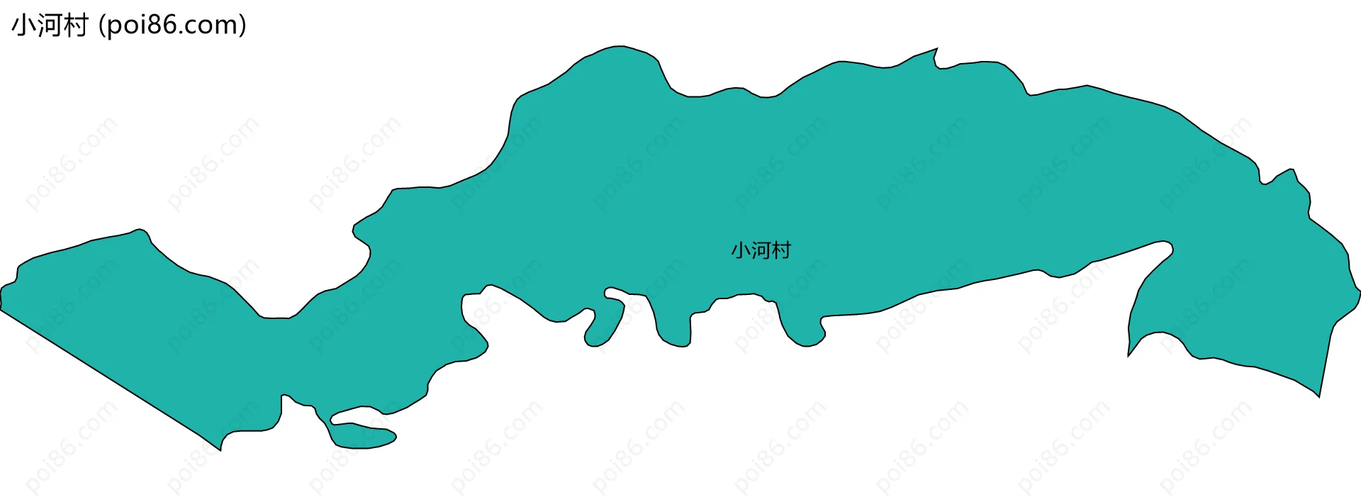 小河村边界地图