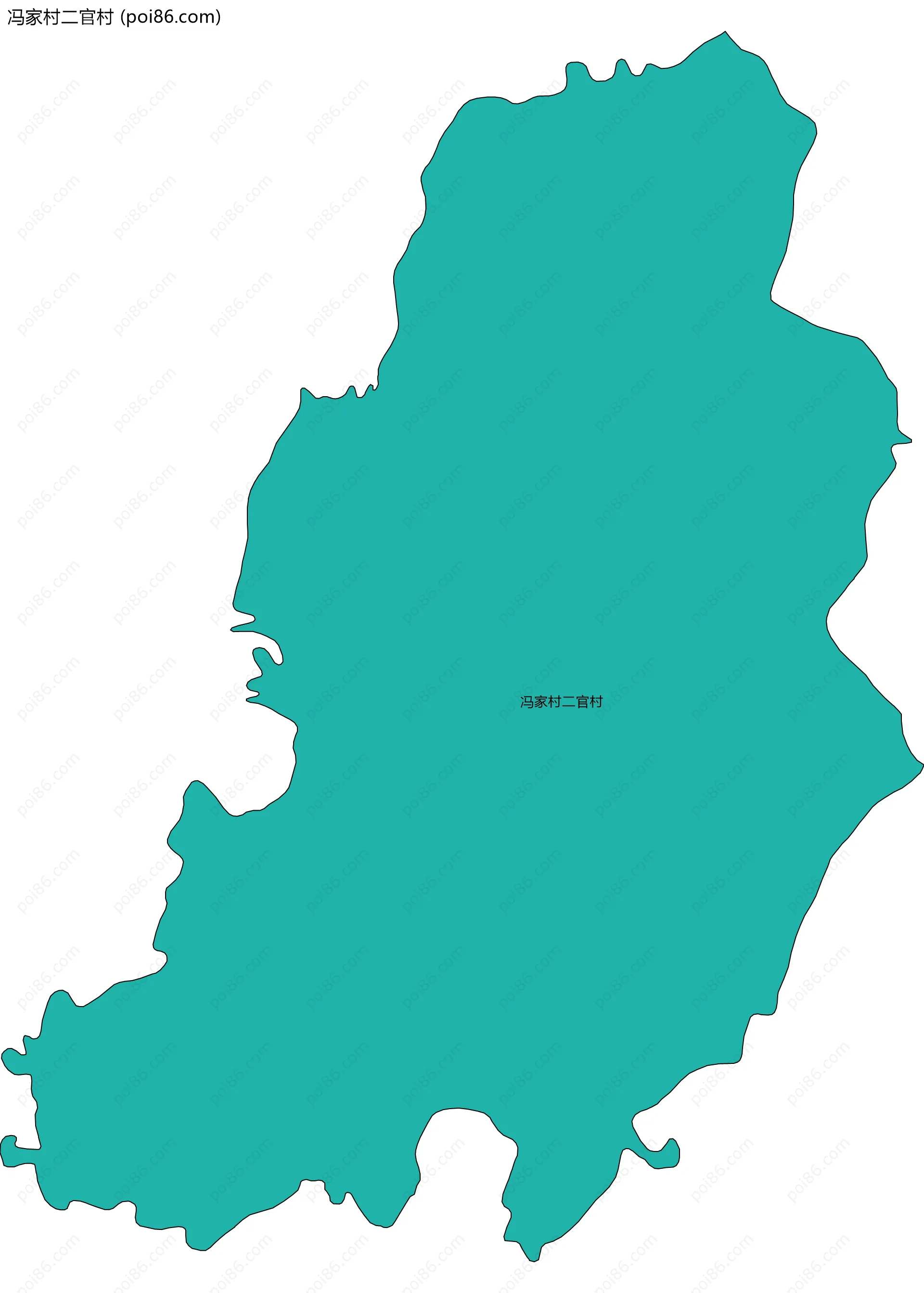 冯家村二官村边界地图