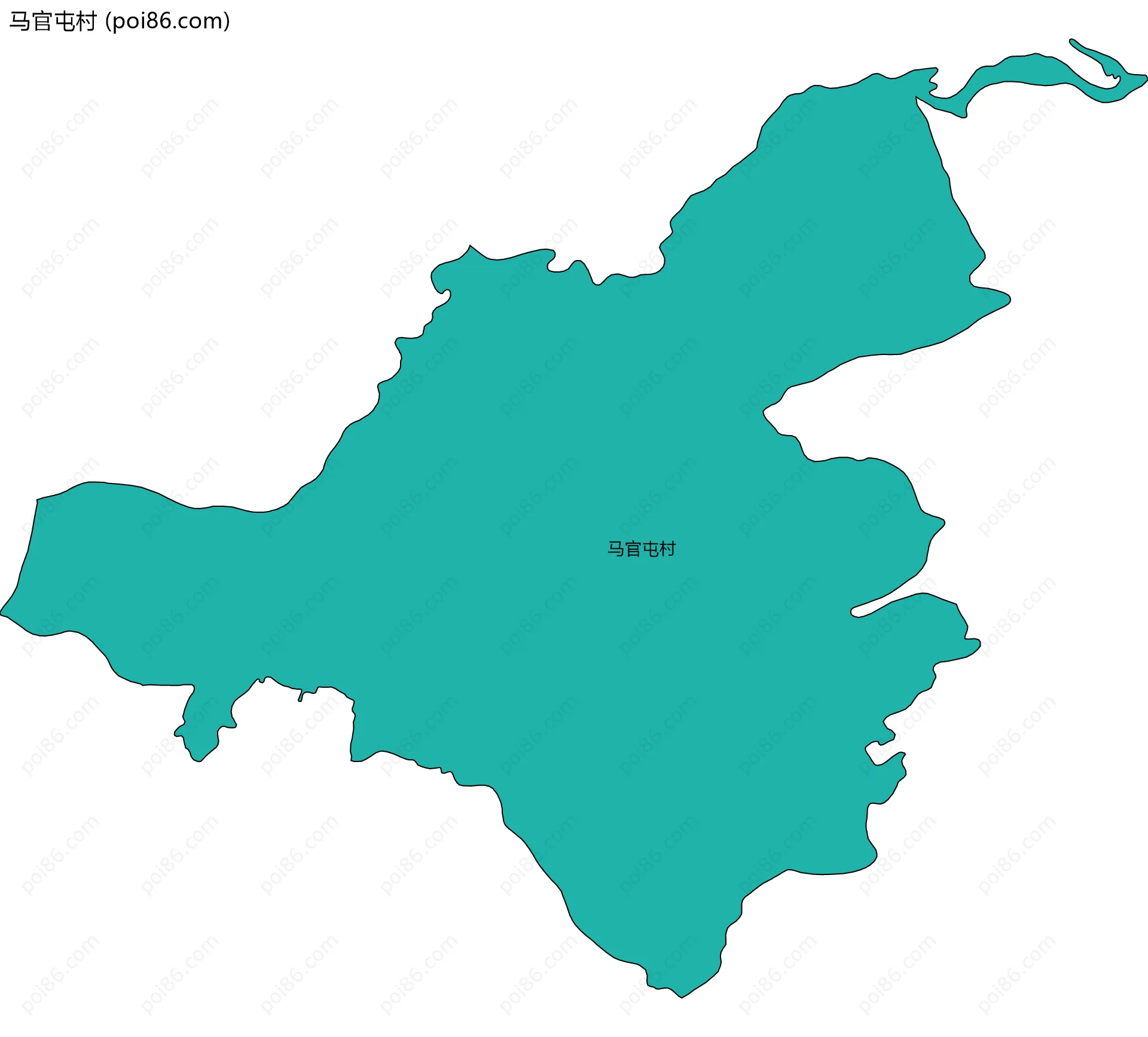 马官屯村边界地图