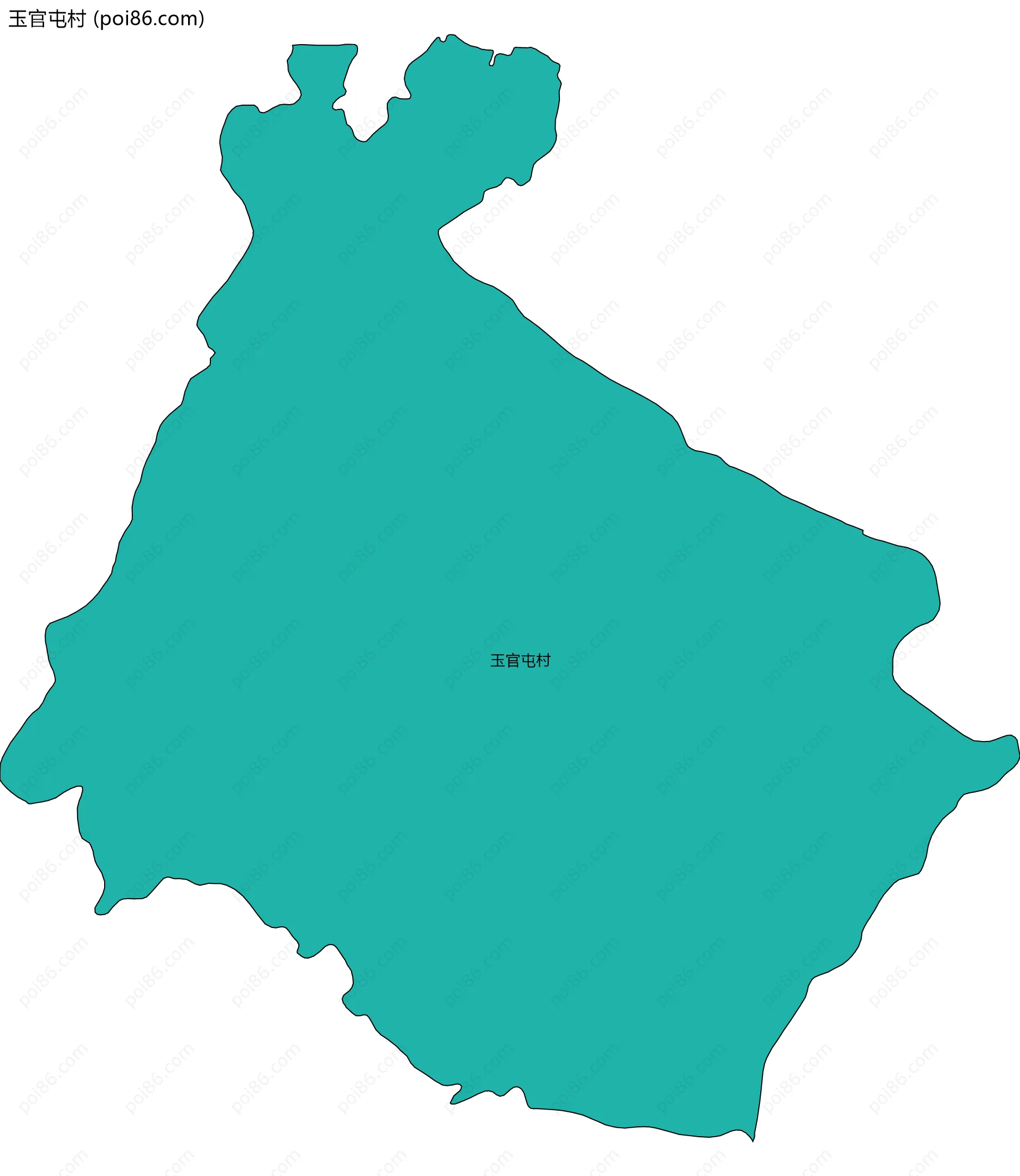 玉官屯村边界地图