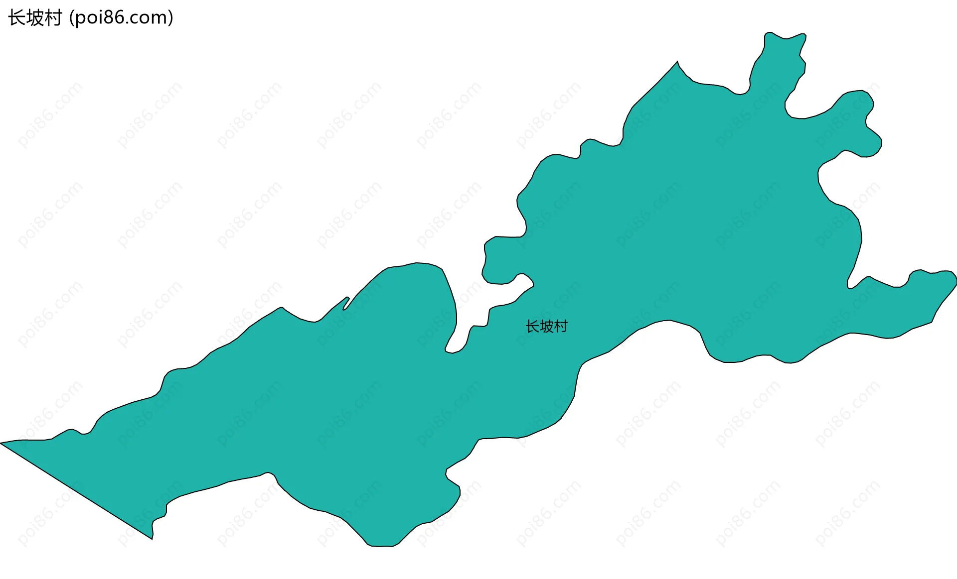 长坡村边界地图