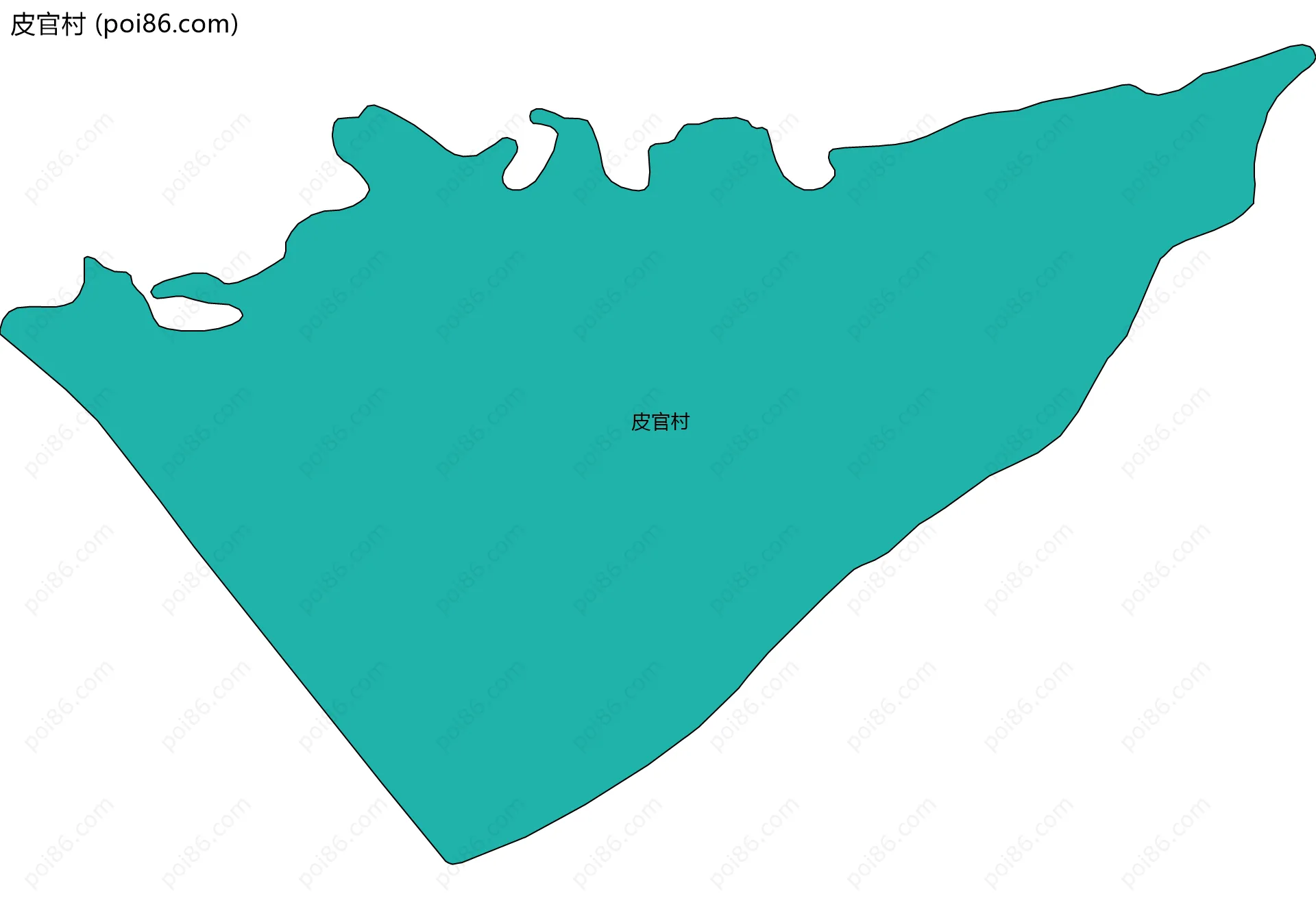 皮官村边界地图
