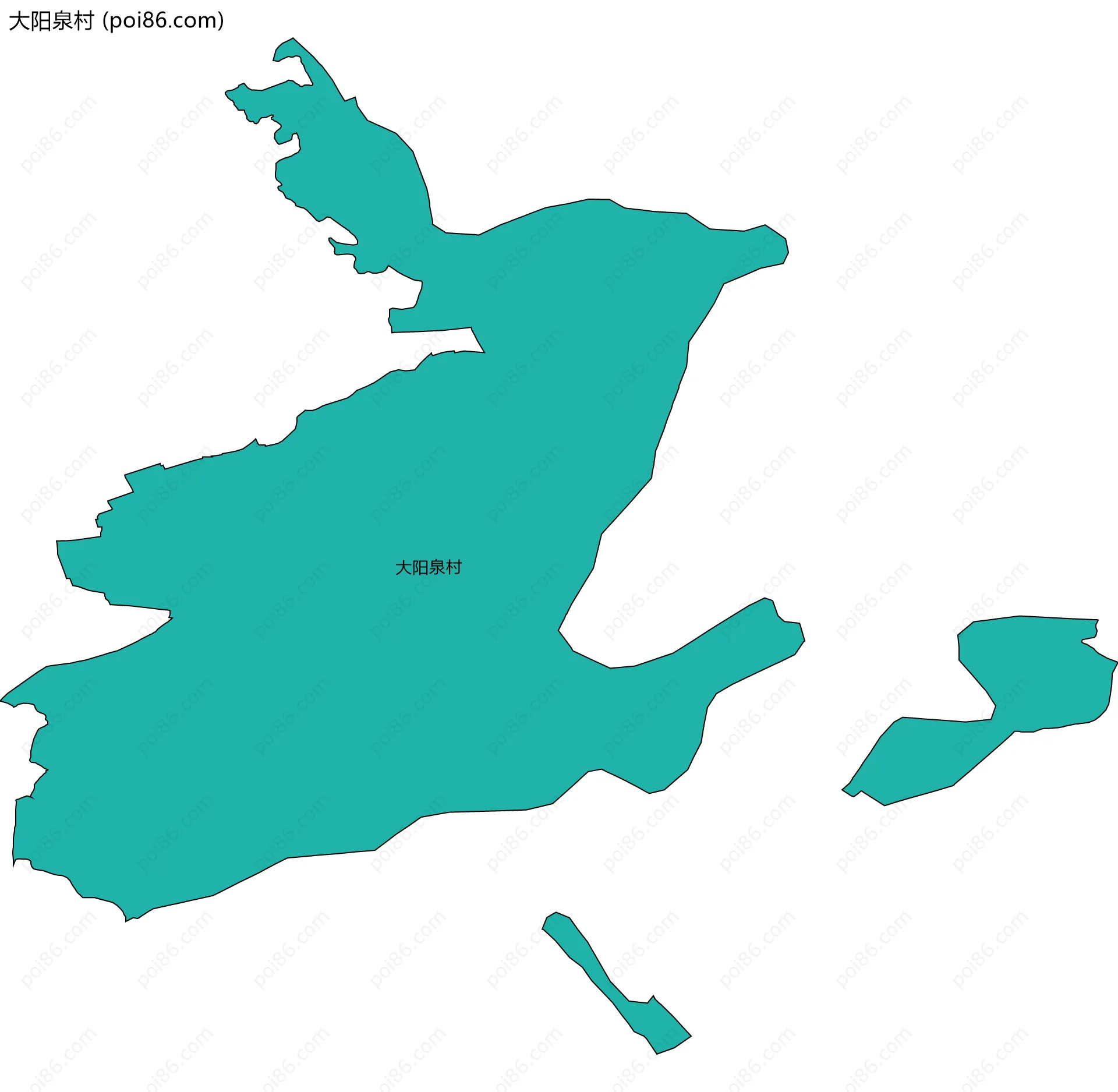 大阳泉村边界地图