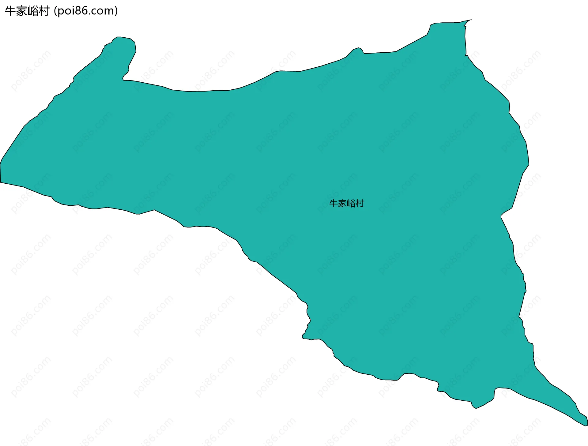 牛家峪村边界地图