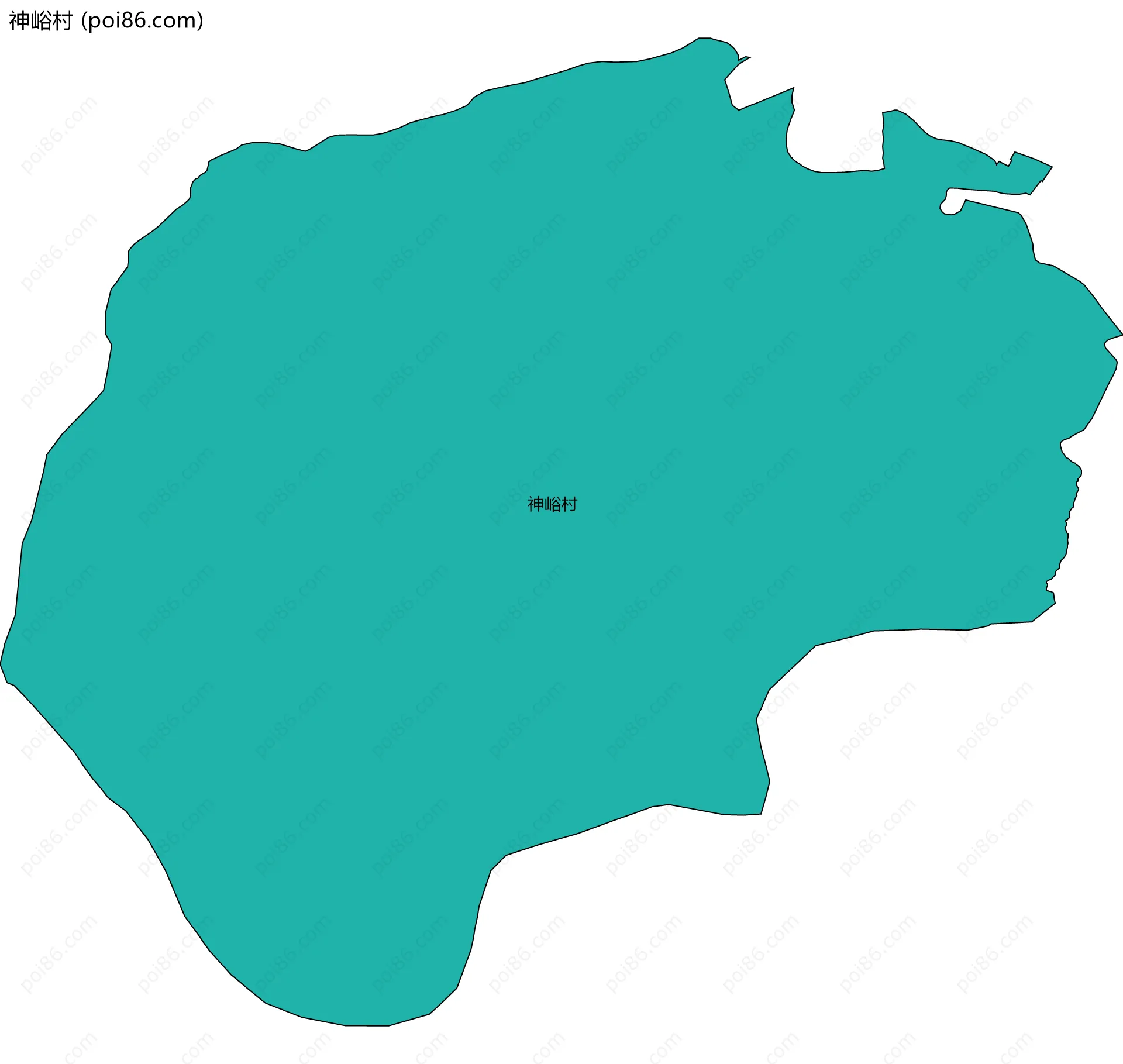 神峪村边界地图