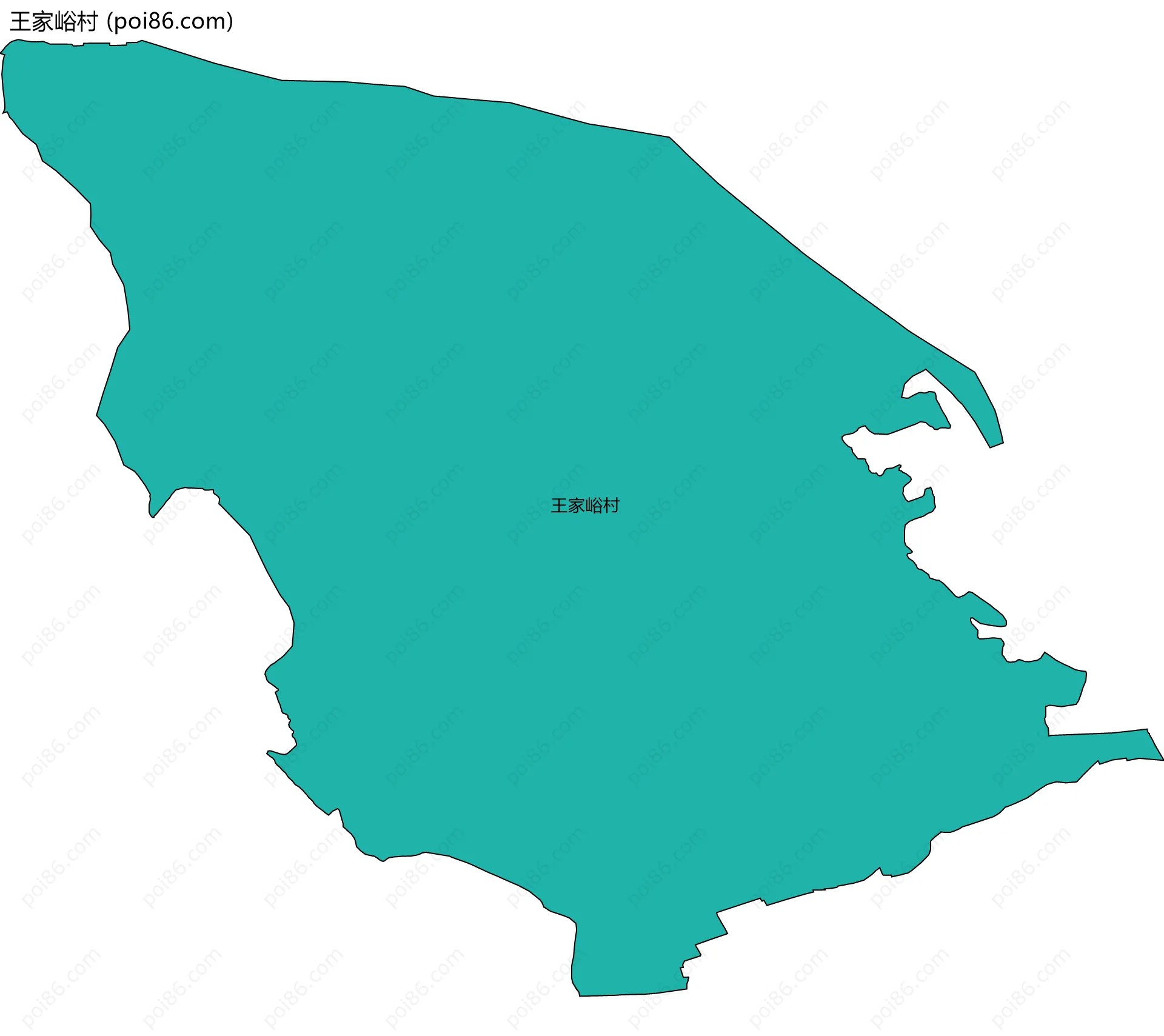 王家峪村边界地图