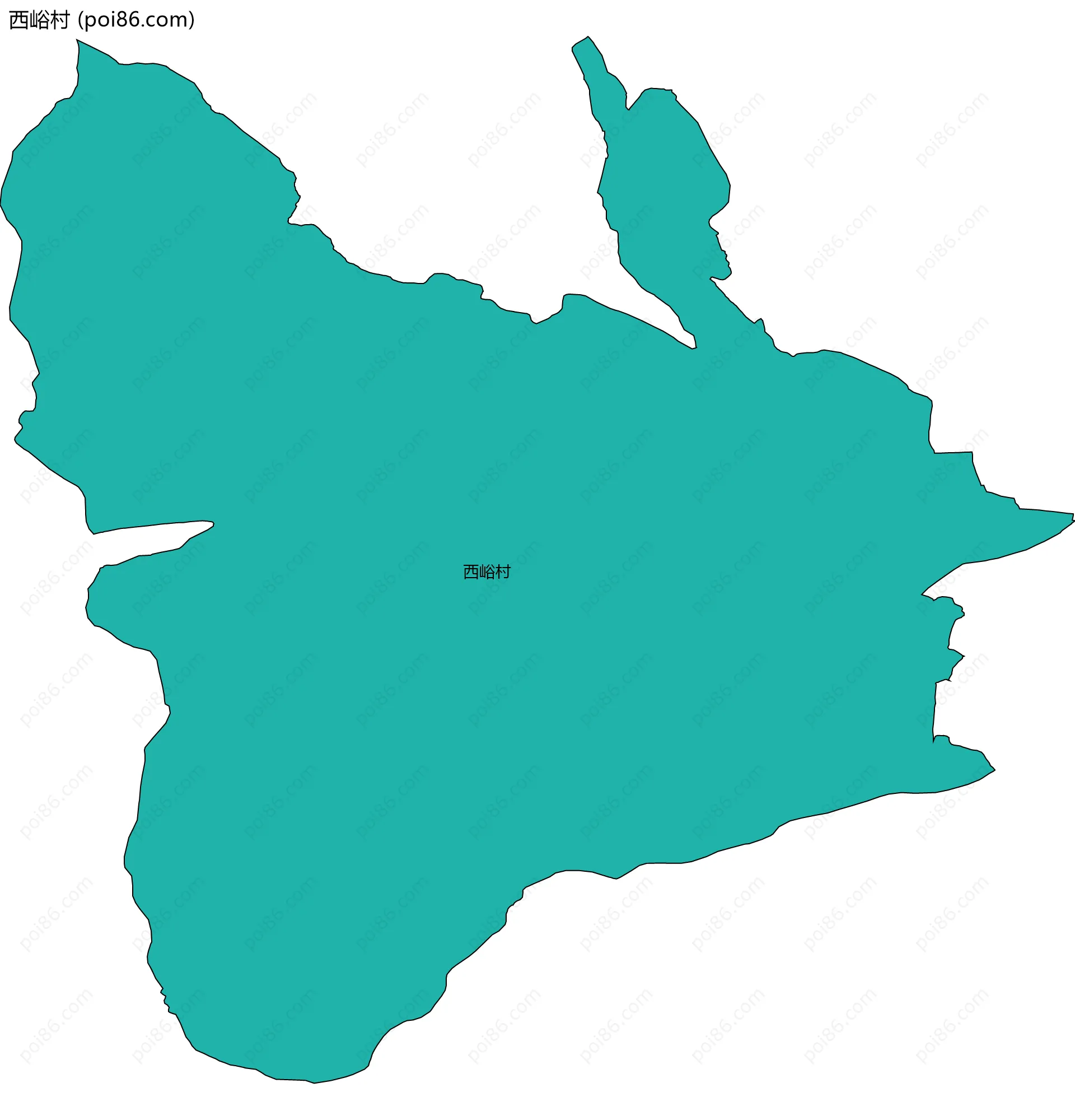 西峪村边界地图