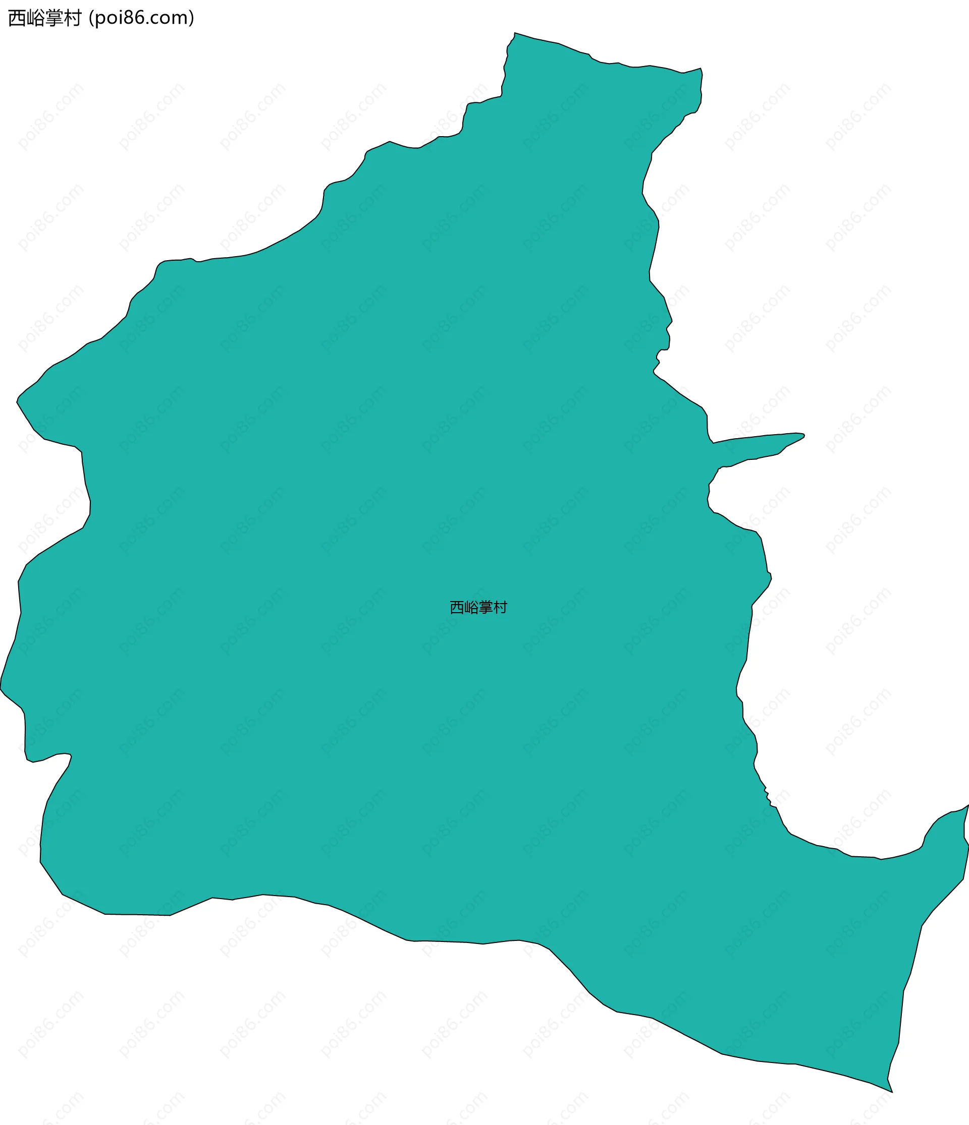 西峪掌村边界地图