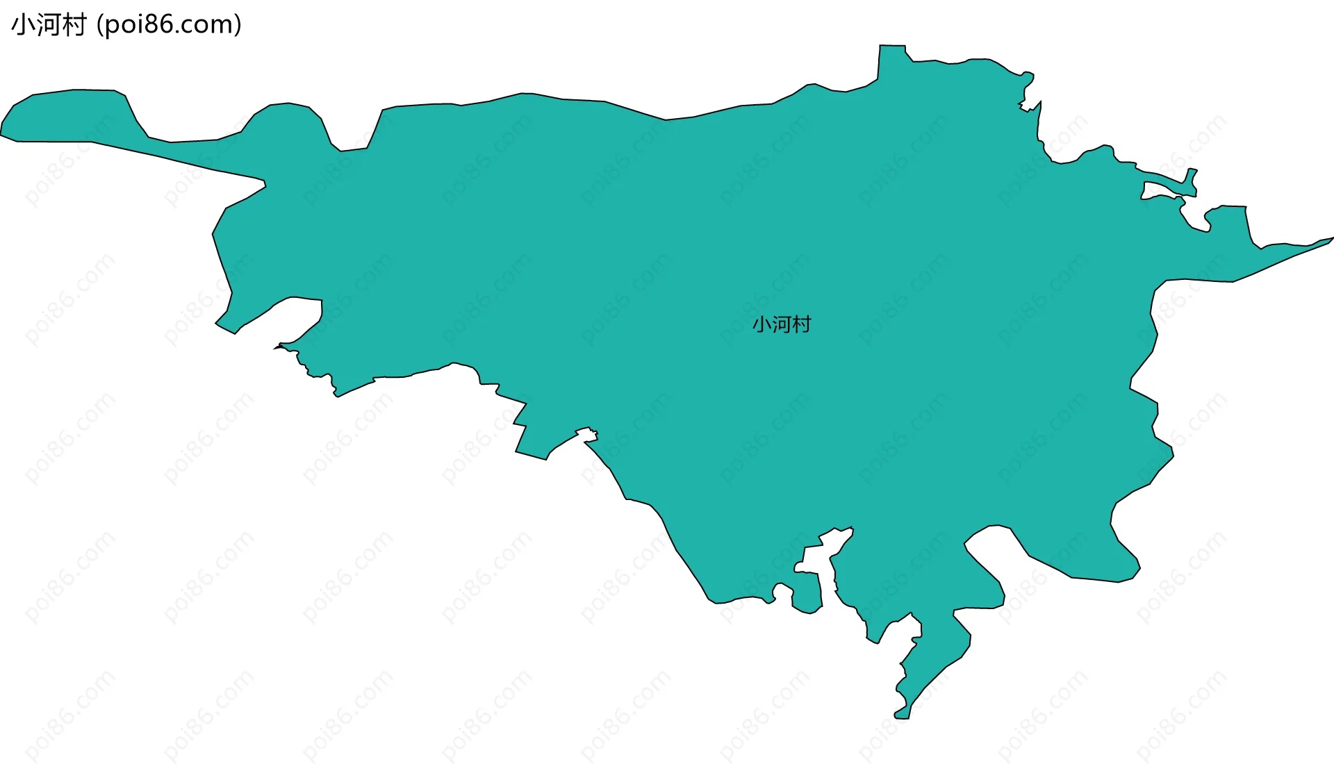 小河村边界地图