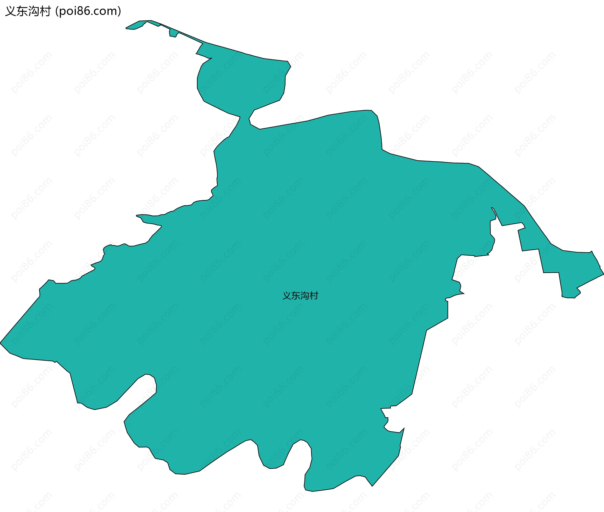 义东沟村边界地图