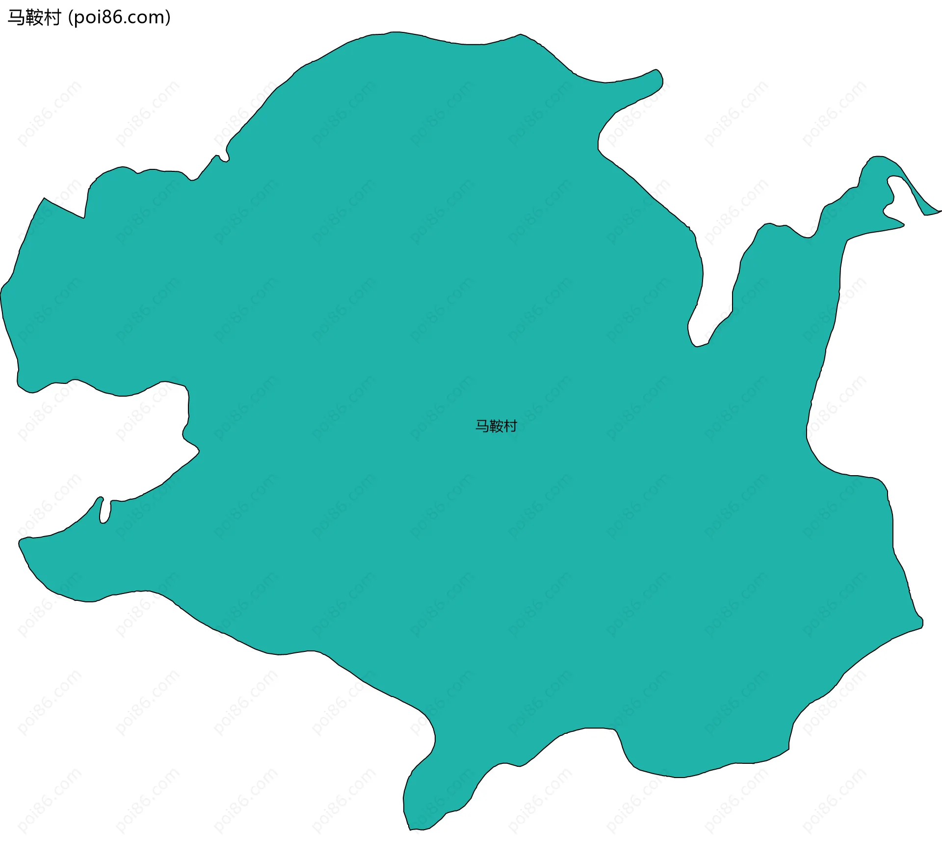 马鞍村边界地图