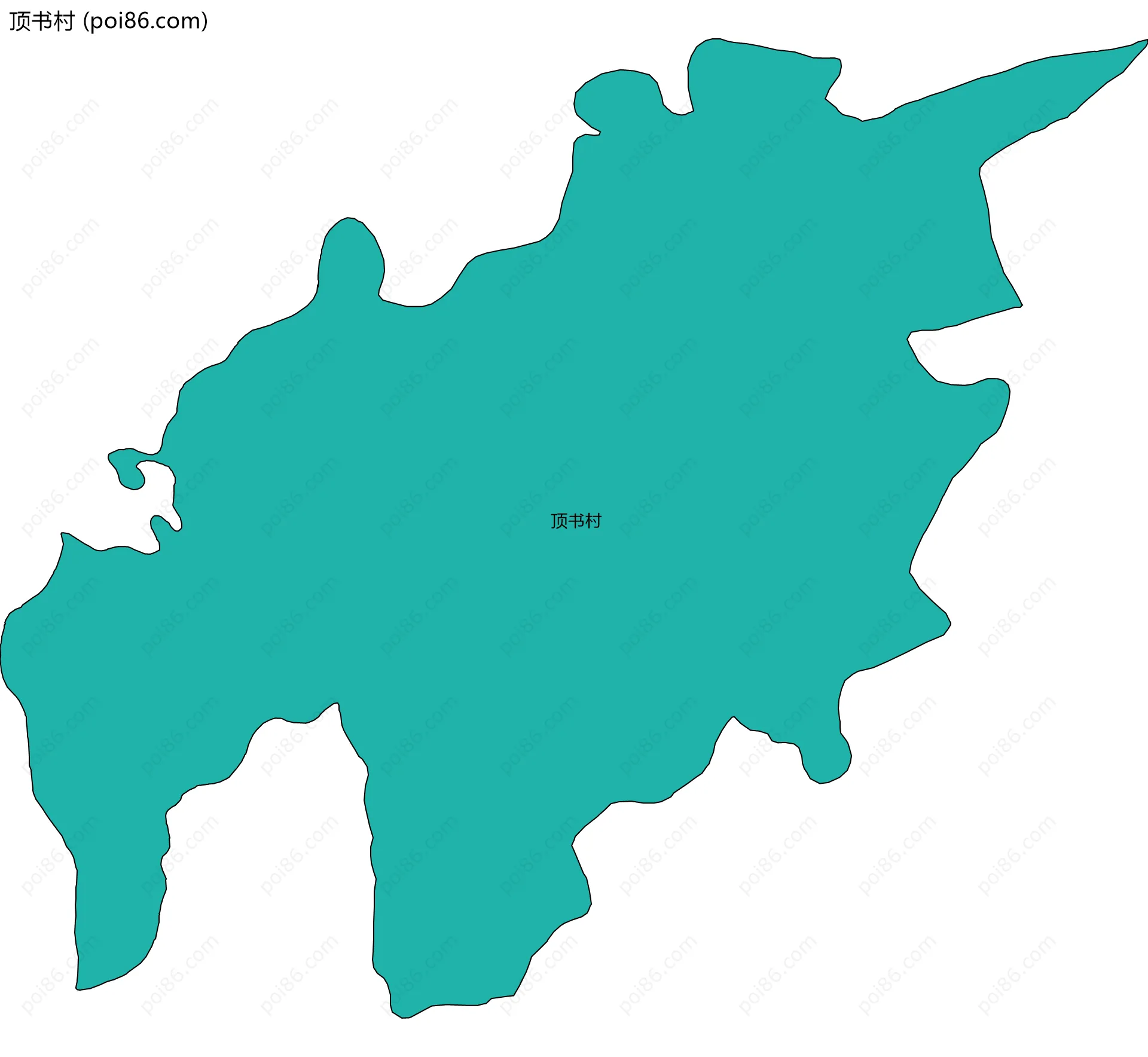 顶书村边界地图