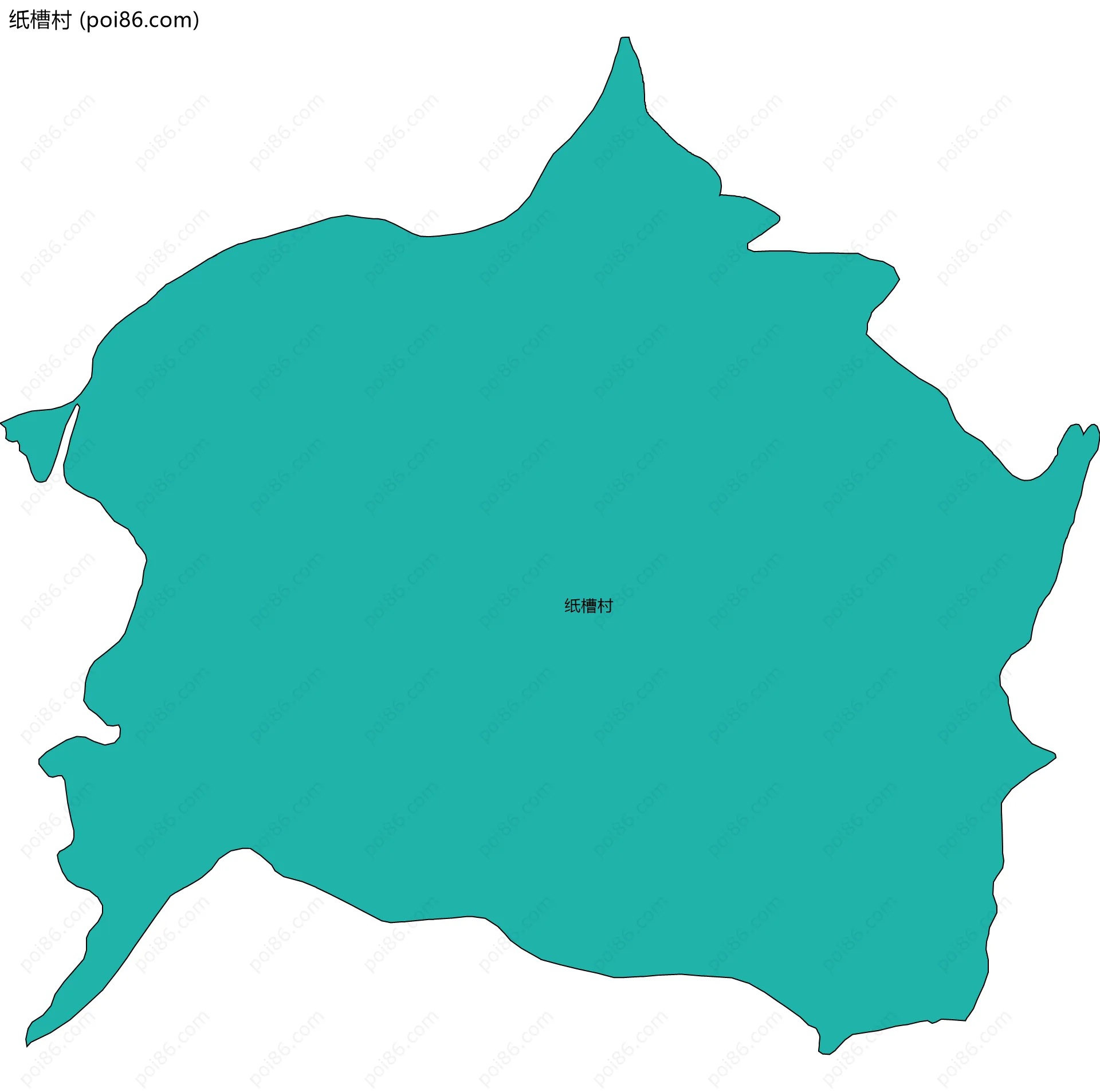 纸槽村边界地图