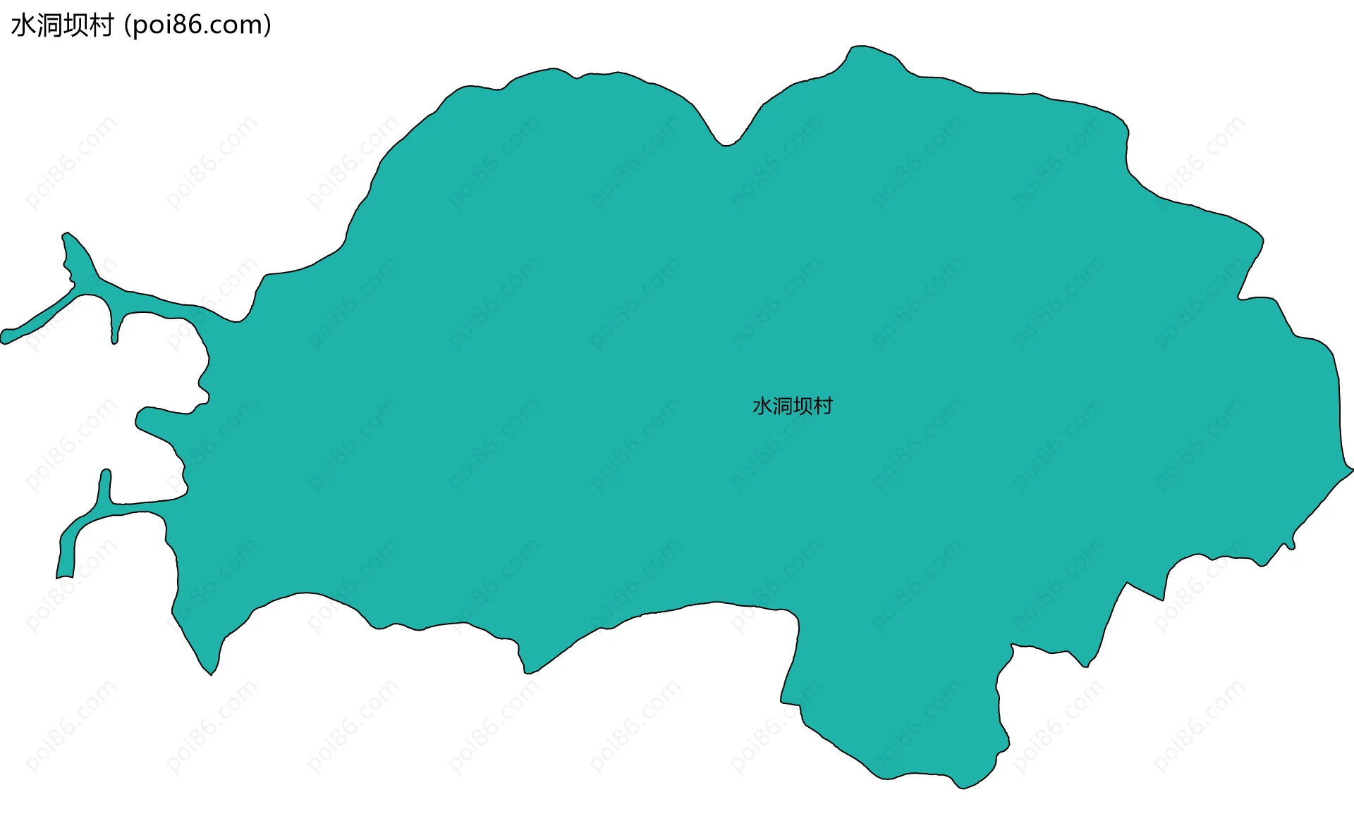 水洞坝村边界地图