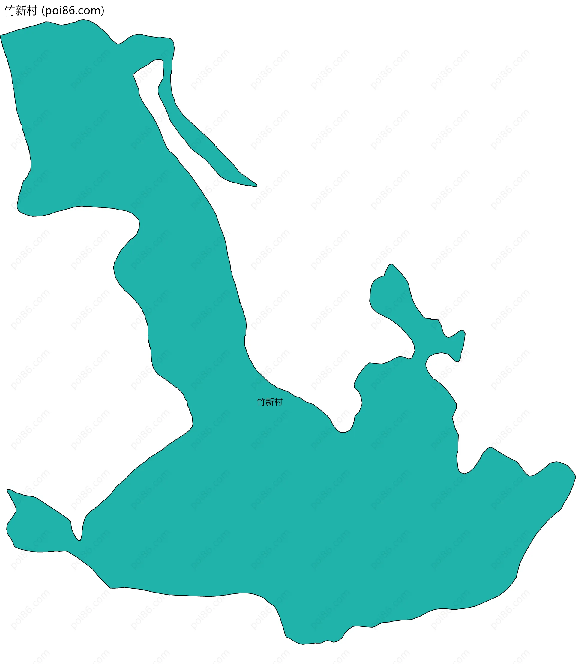 竹新村边界地图