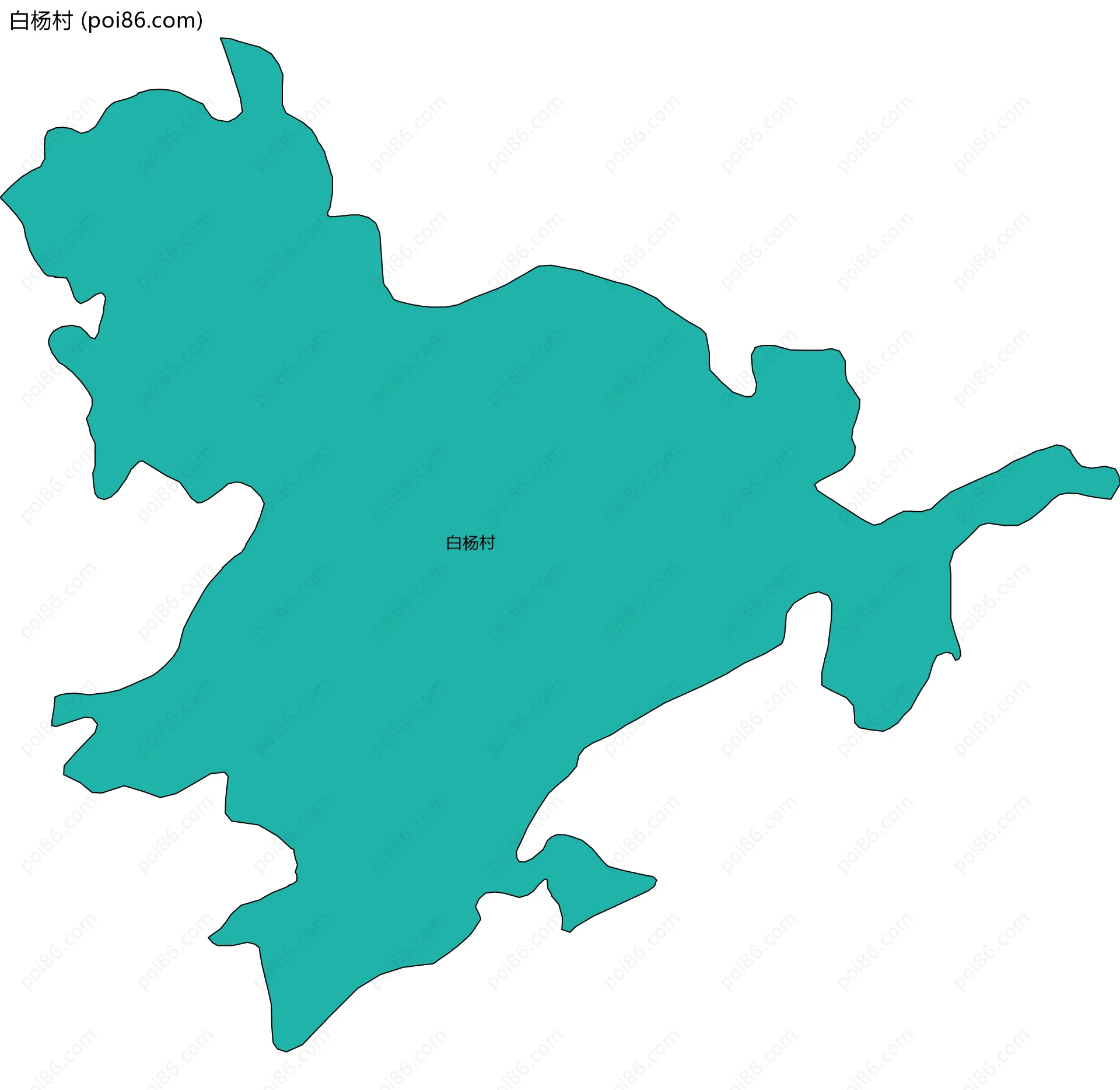 白杨村边界地图