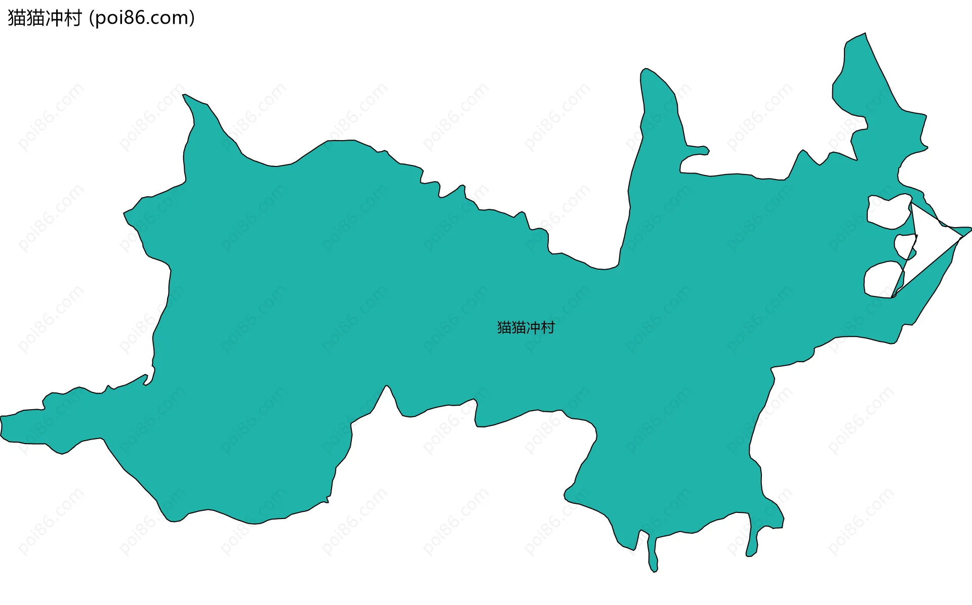 猫猫冲村边界地图
