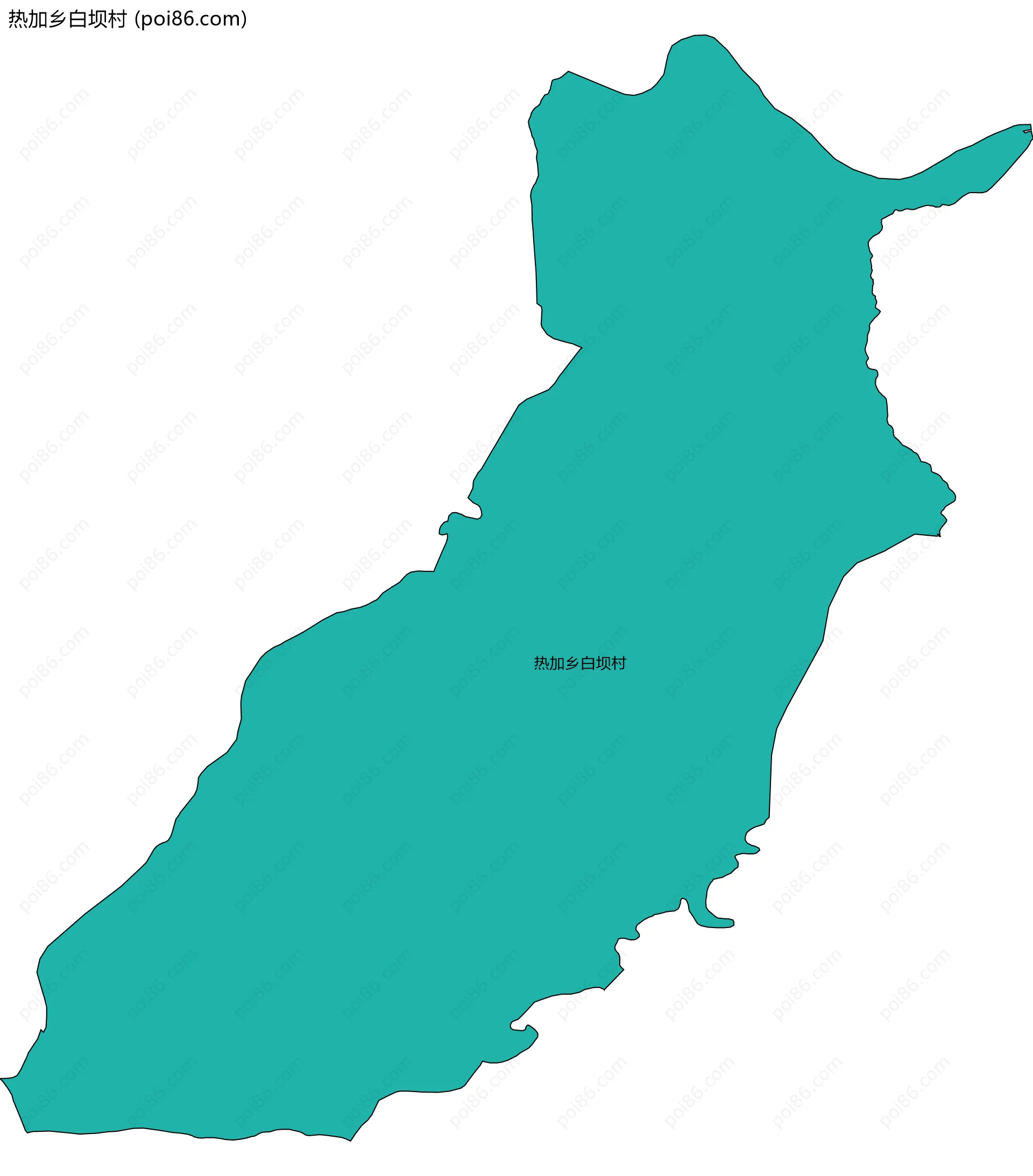 热加乡白坝村边界地图