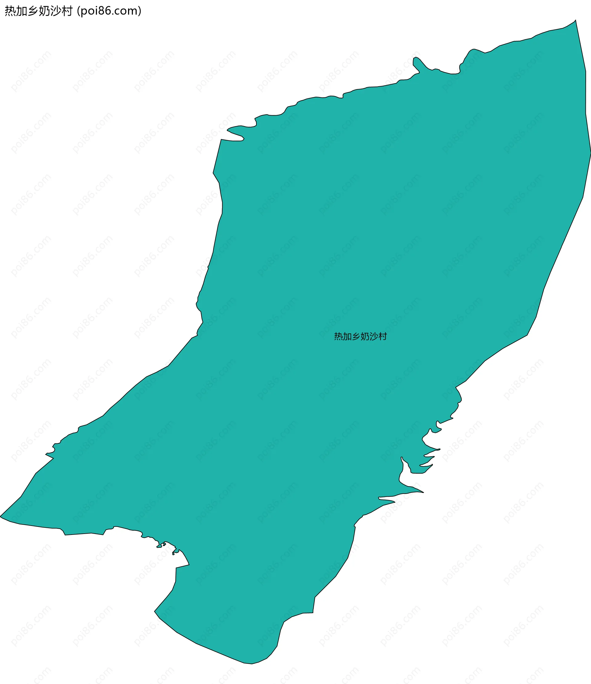 热加乡奶沙村边界地图