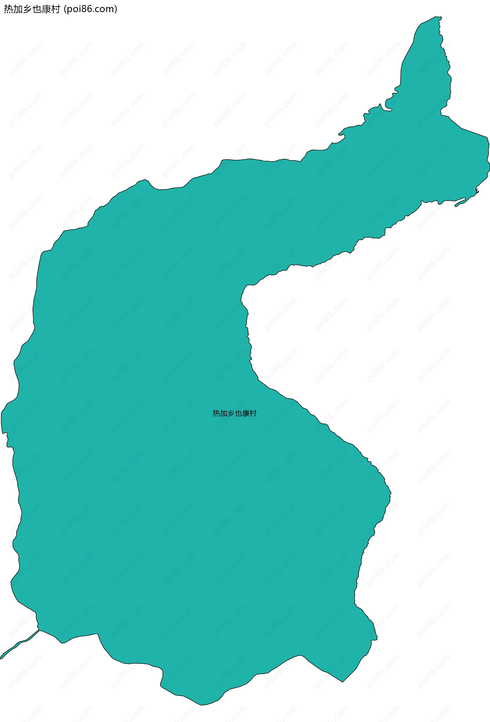 热加乡也康村边界地图