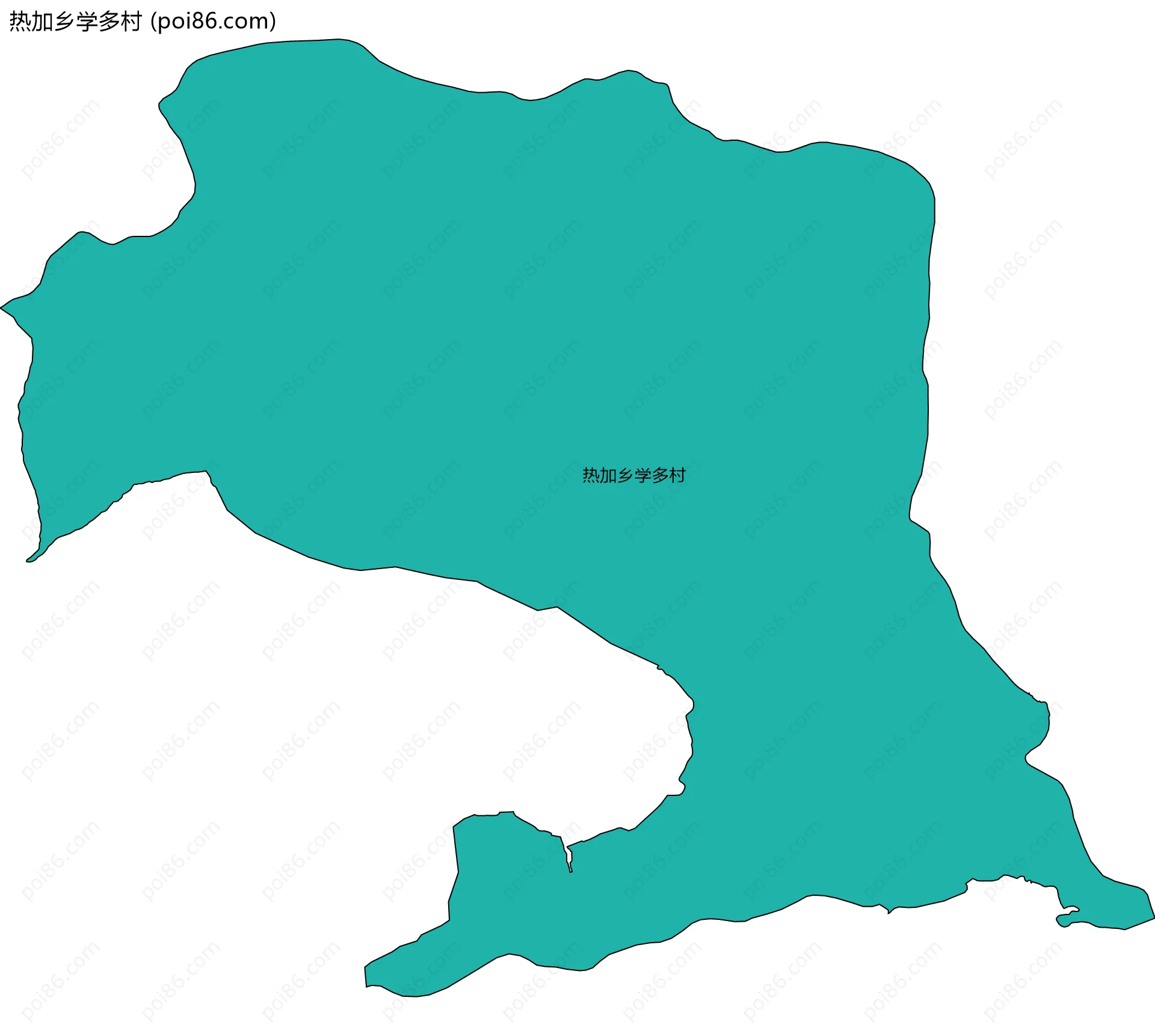热加乡学多村边界地图