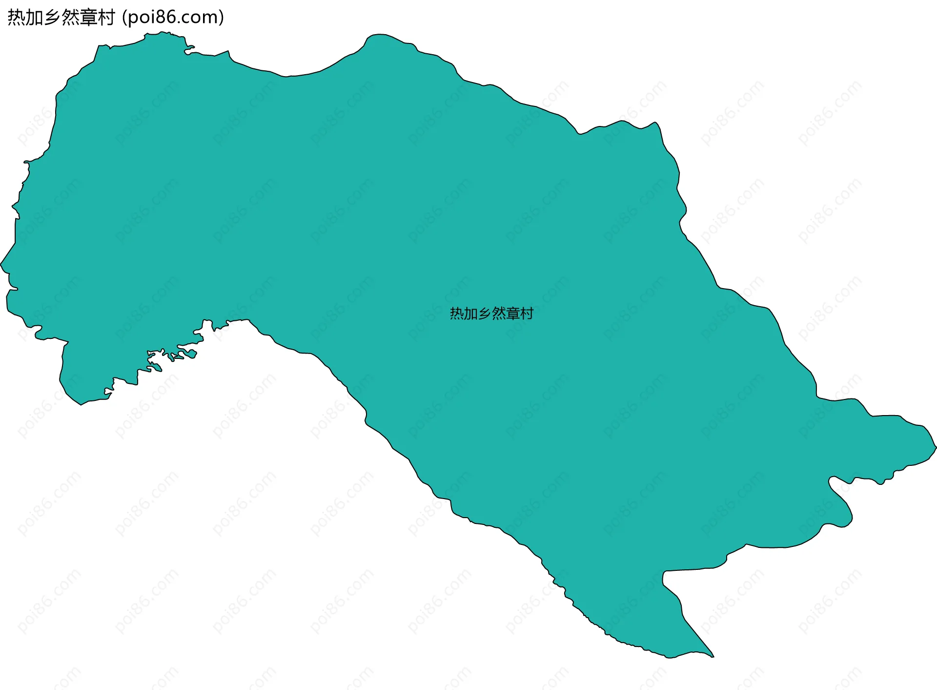 热加乡然章村边界地图
