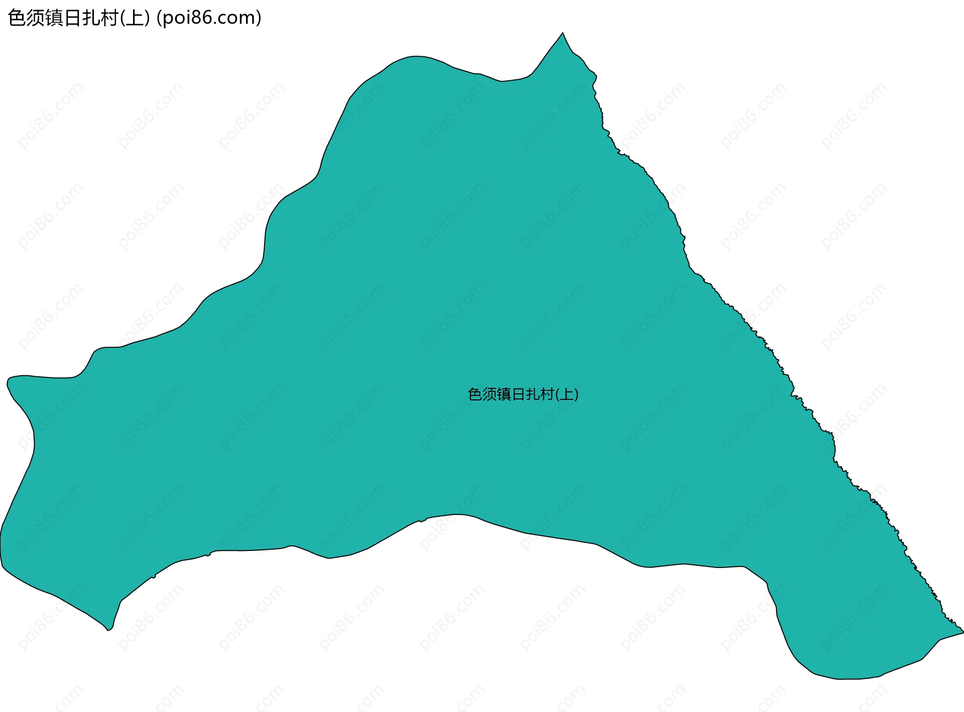 色须镇日扎村(上)边界地图