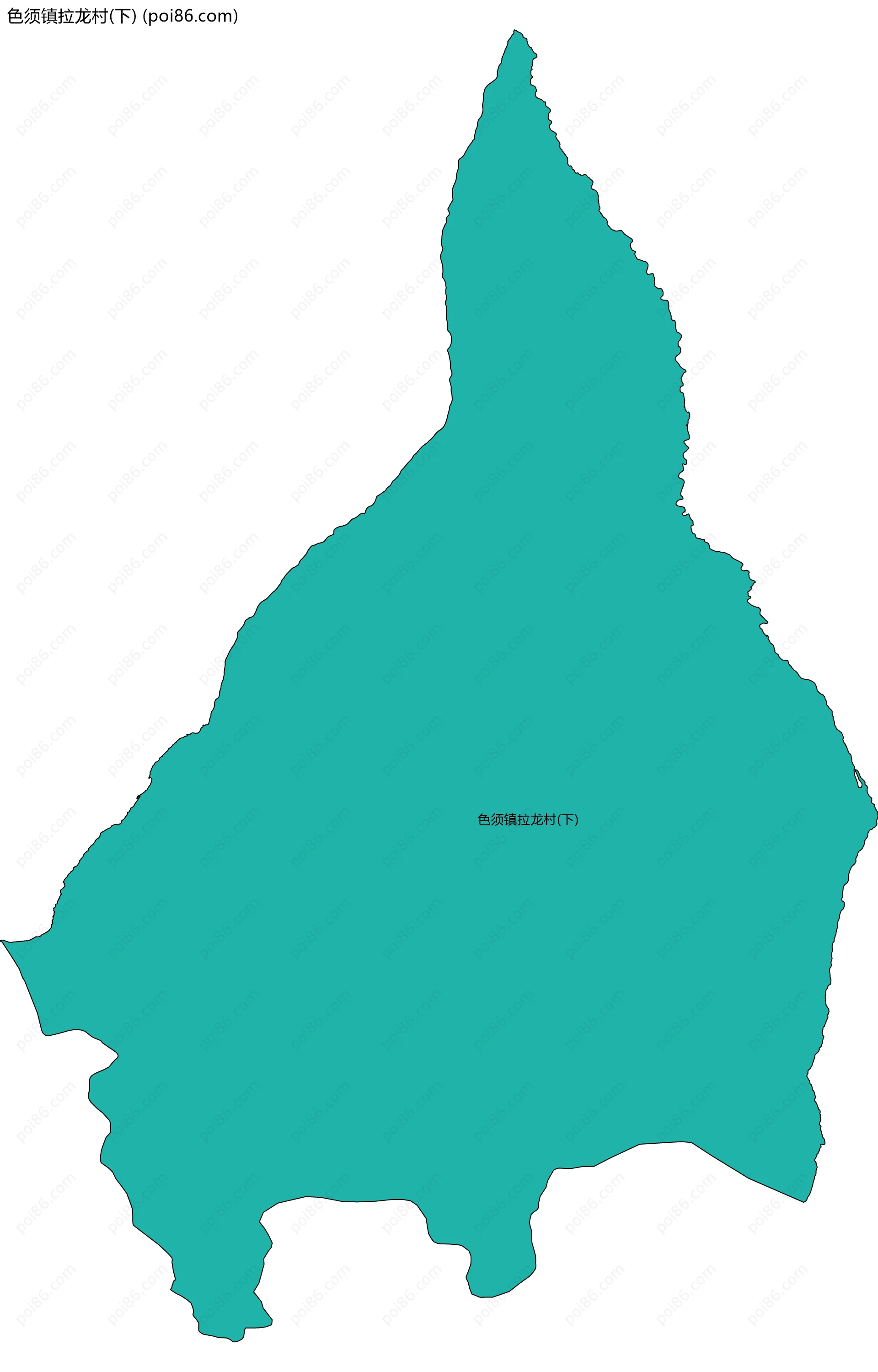 色须镇拉龙村(下)边界地图