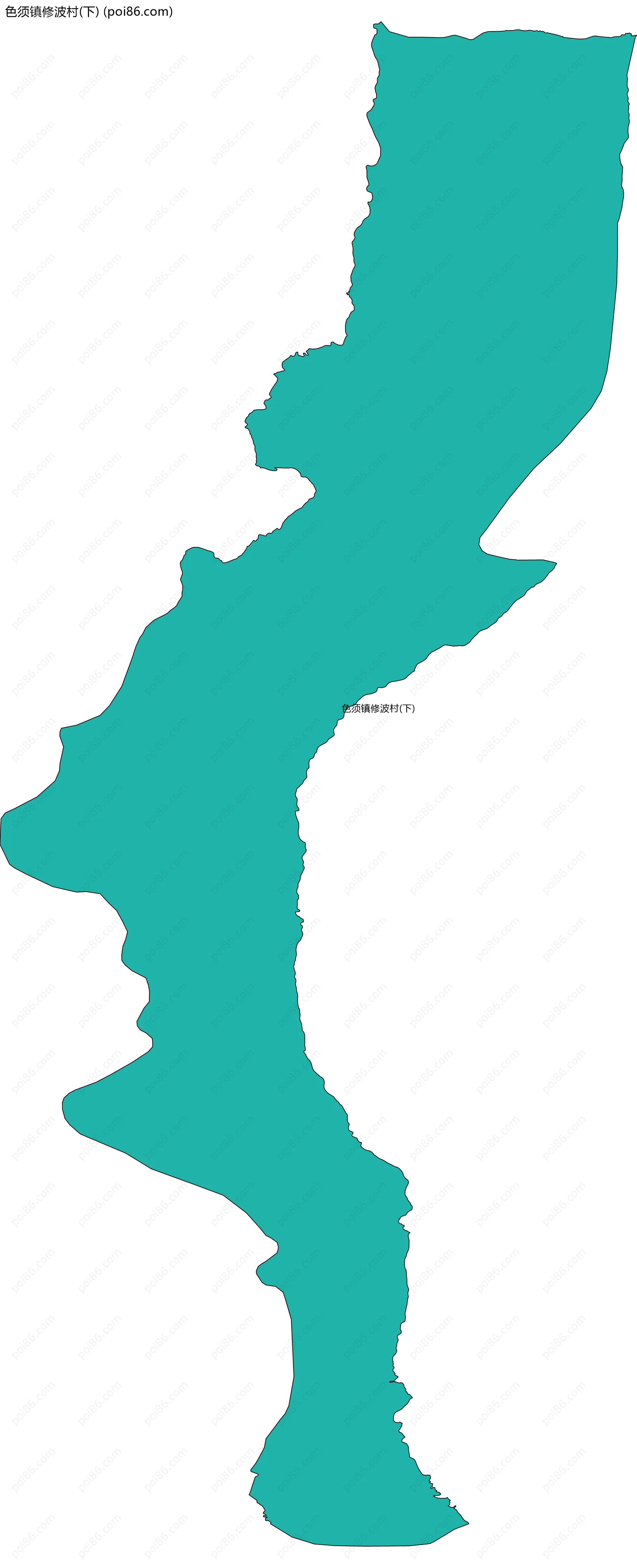 色须镇修波村(下)边界地图