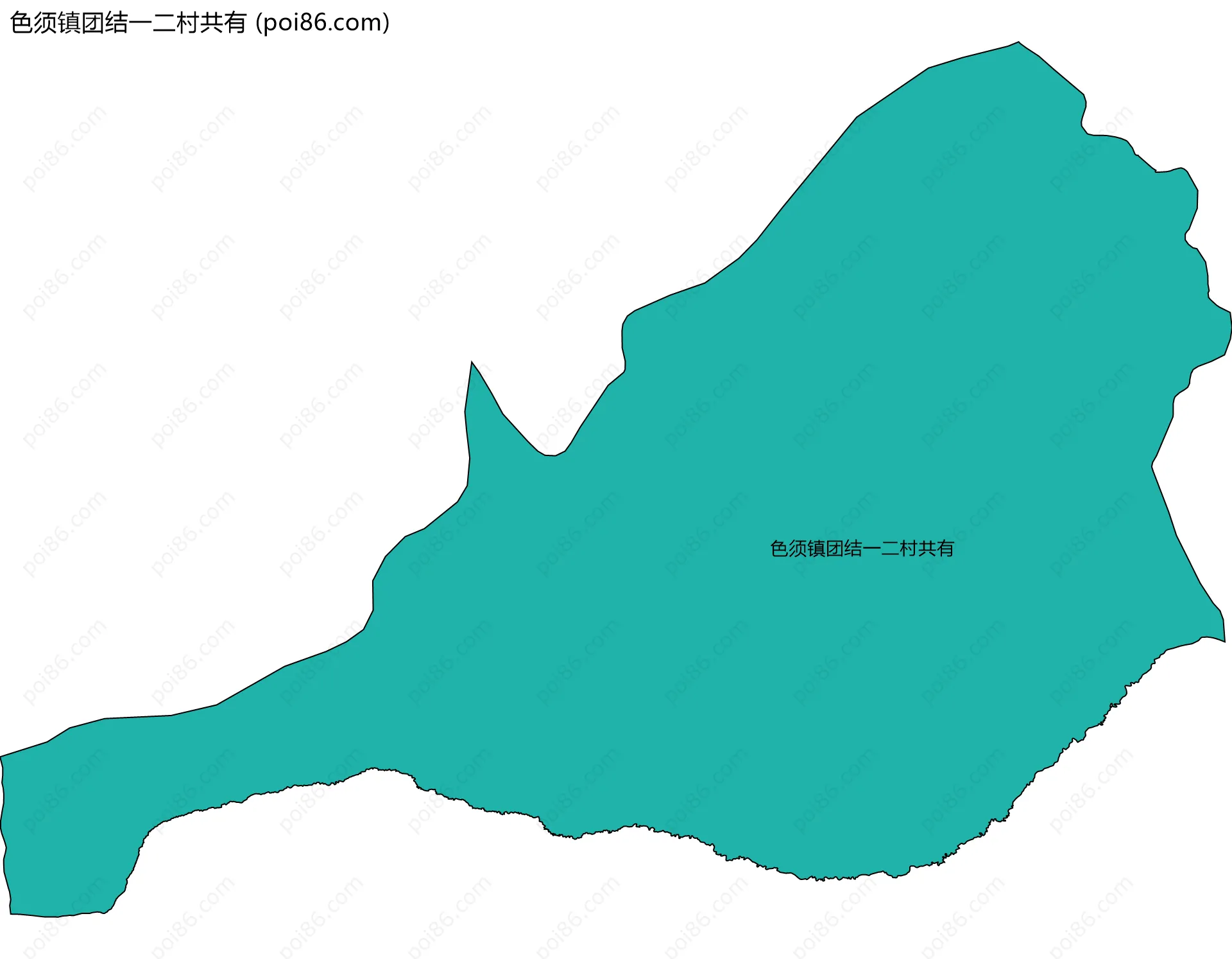 色须镇团结一二村共有边界地图
