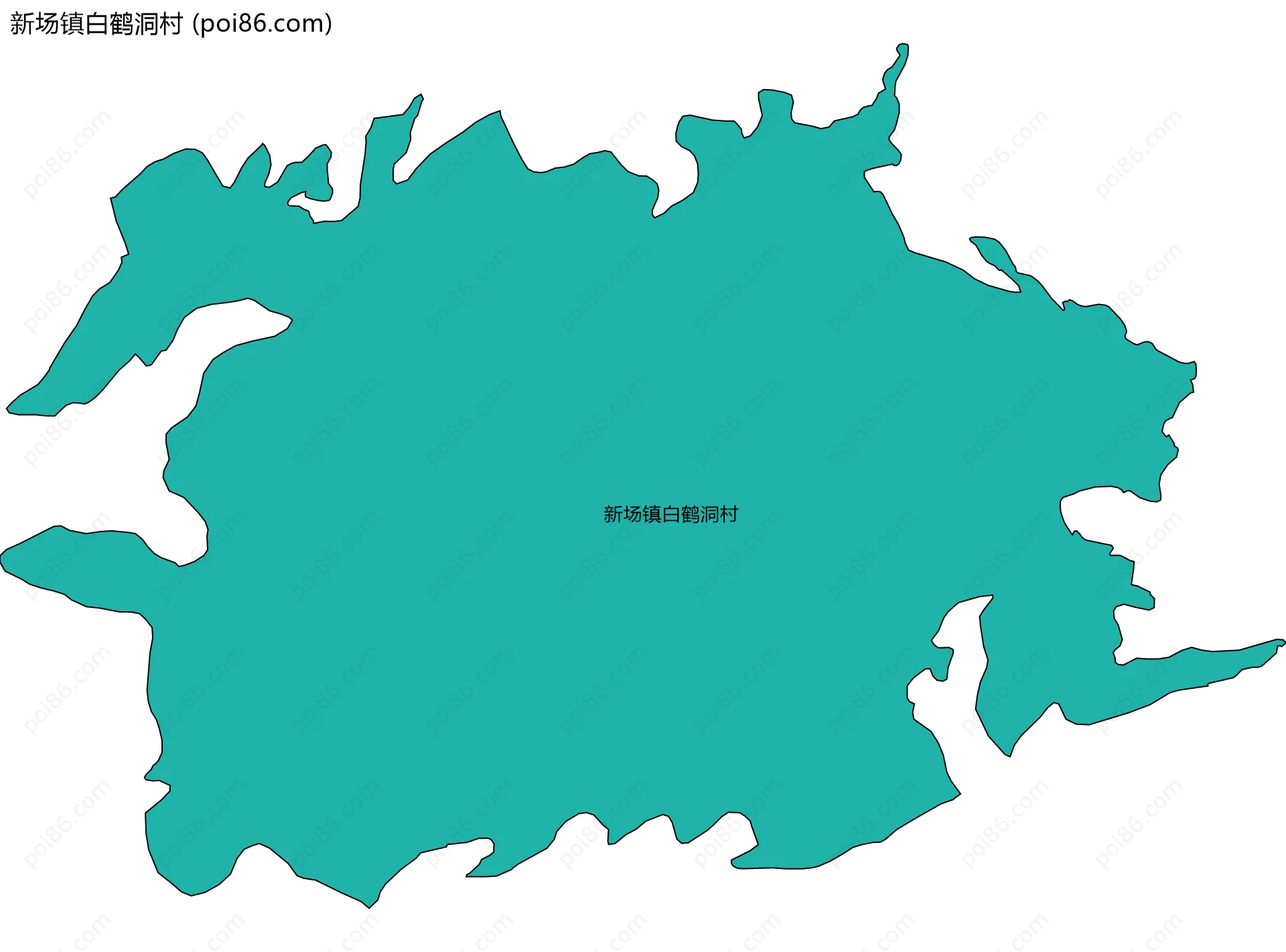 新场镇白鹤洞村边界地图