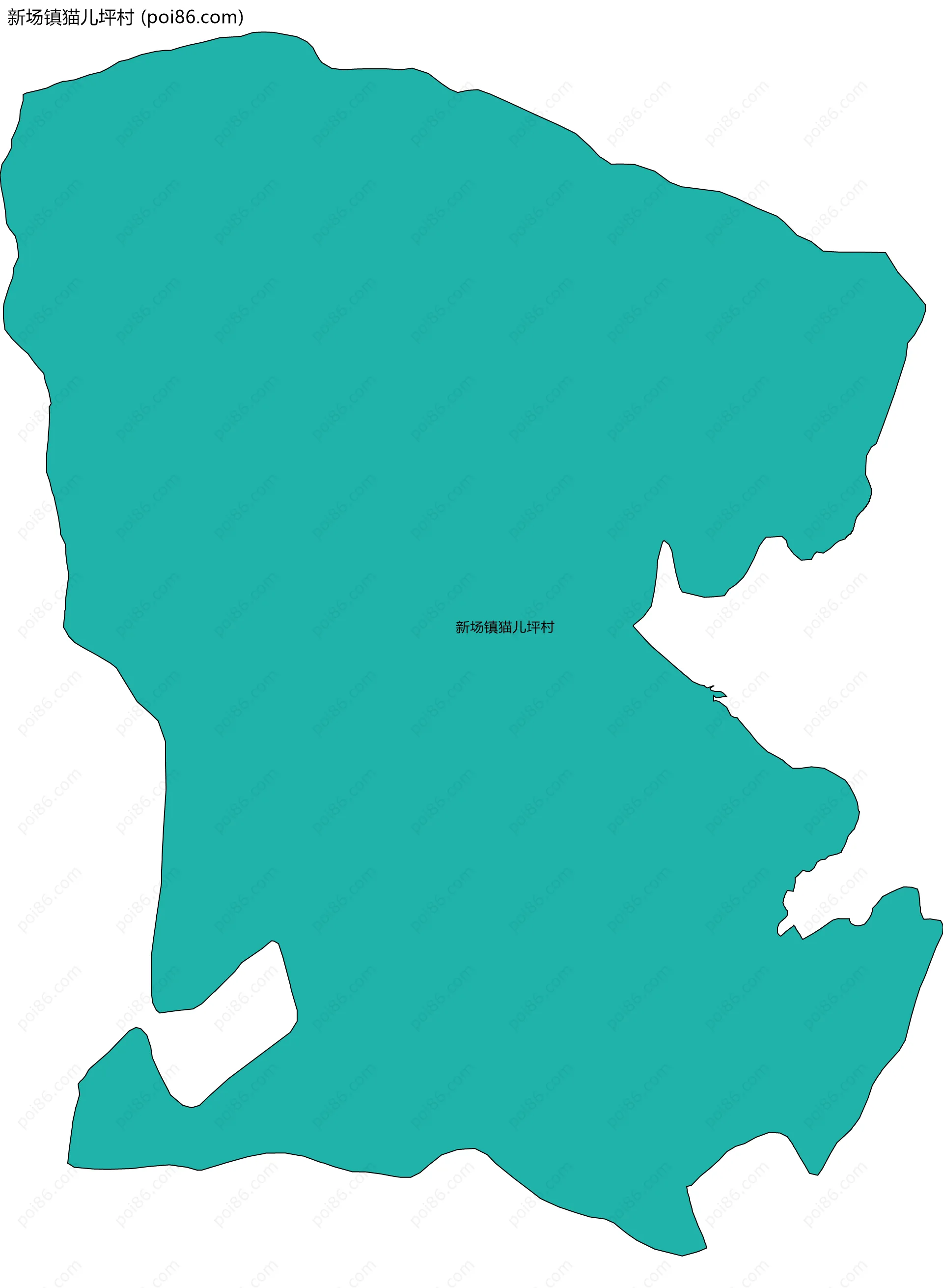 新场镇猫儿坪村边界地图