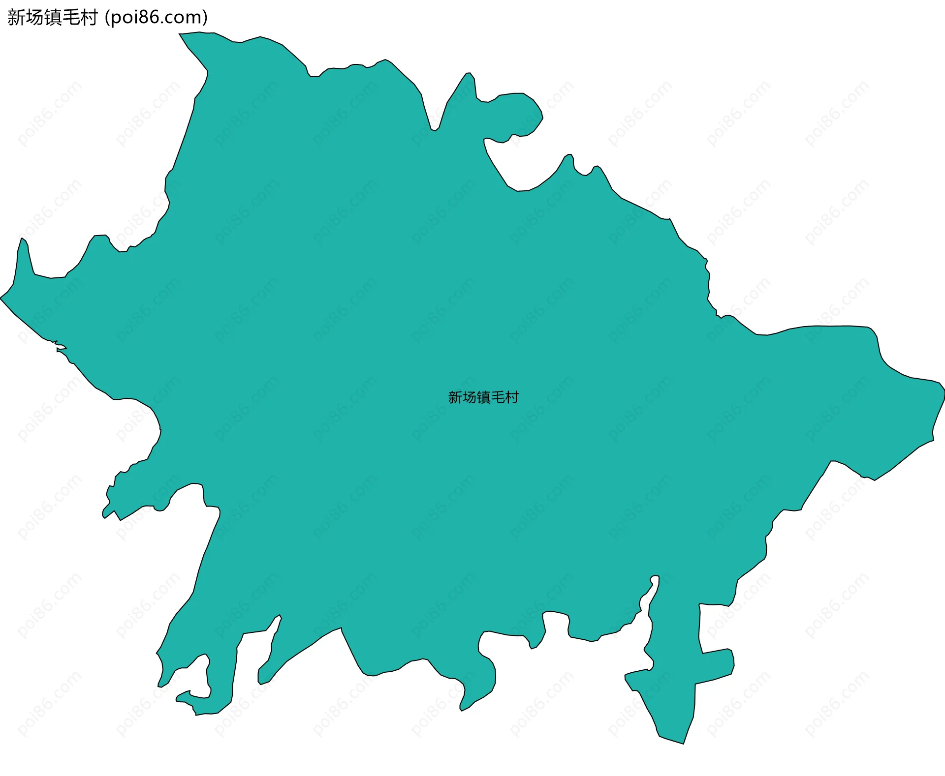 新场镇毛村边界地图