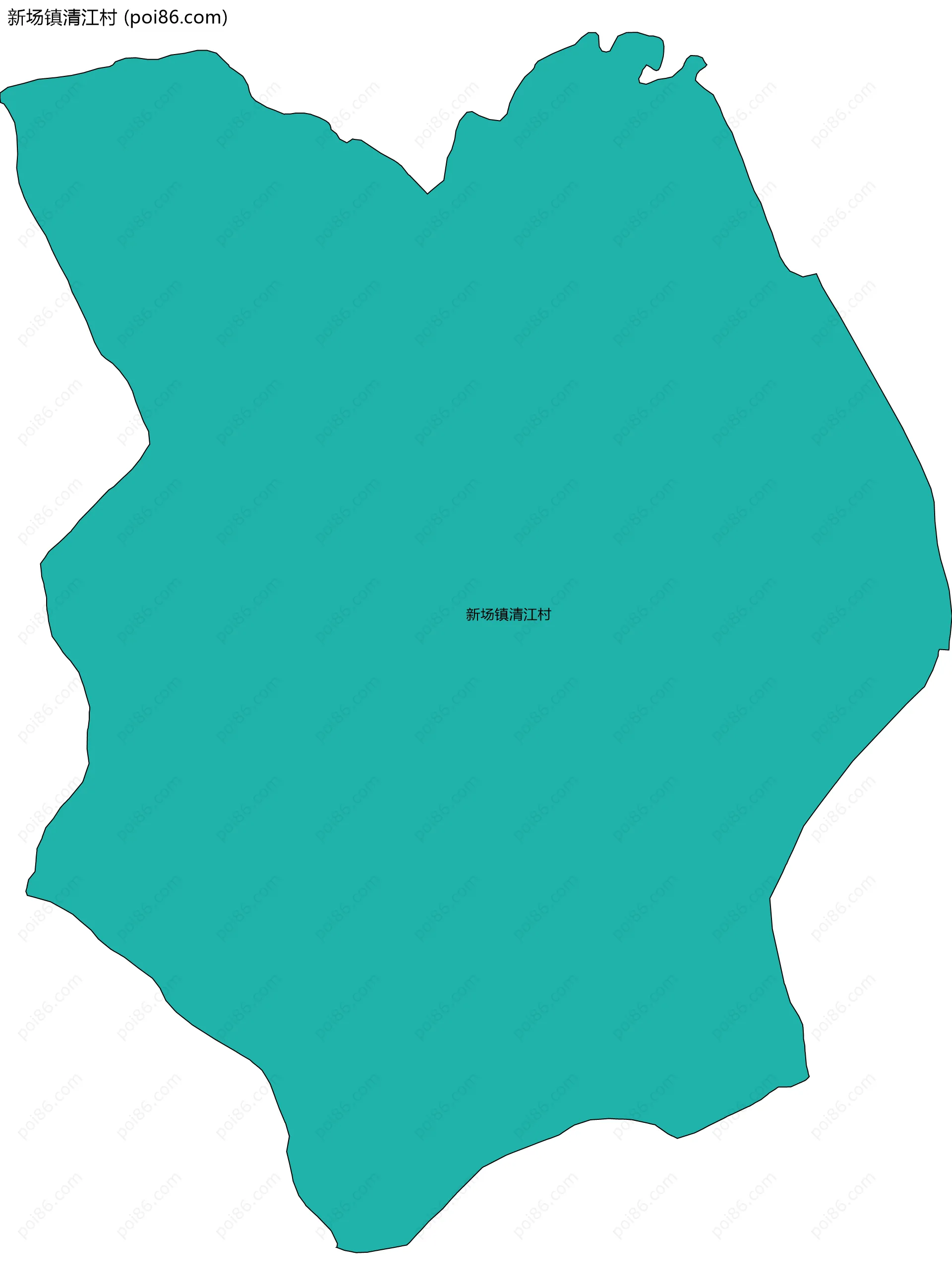新场镇清江村边界地图