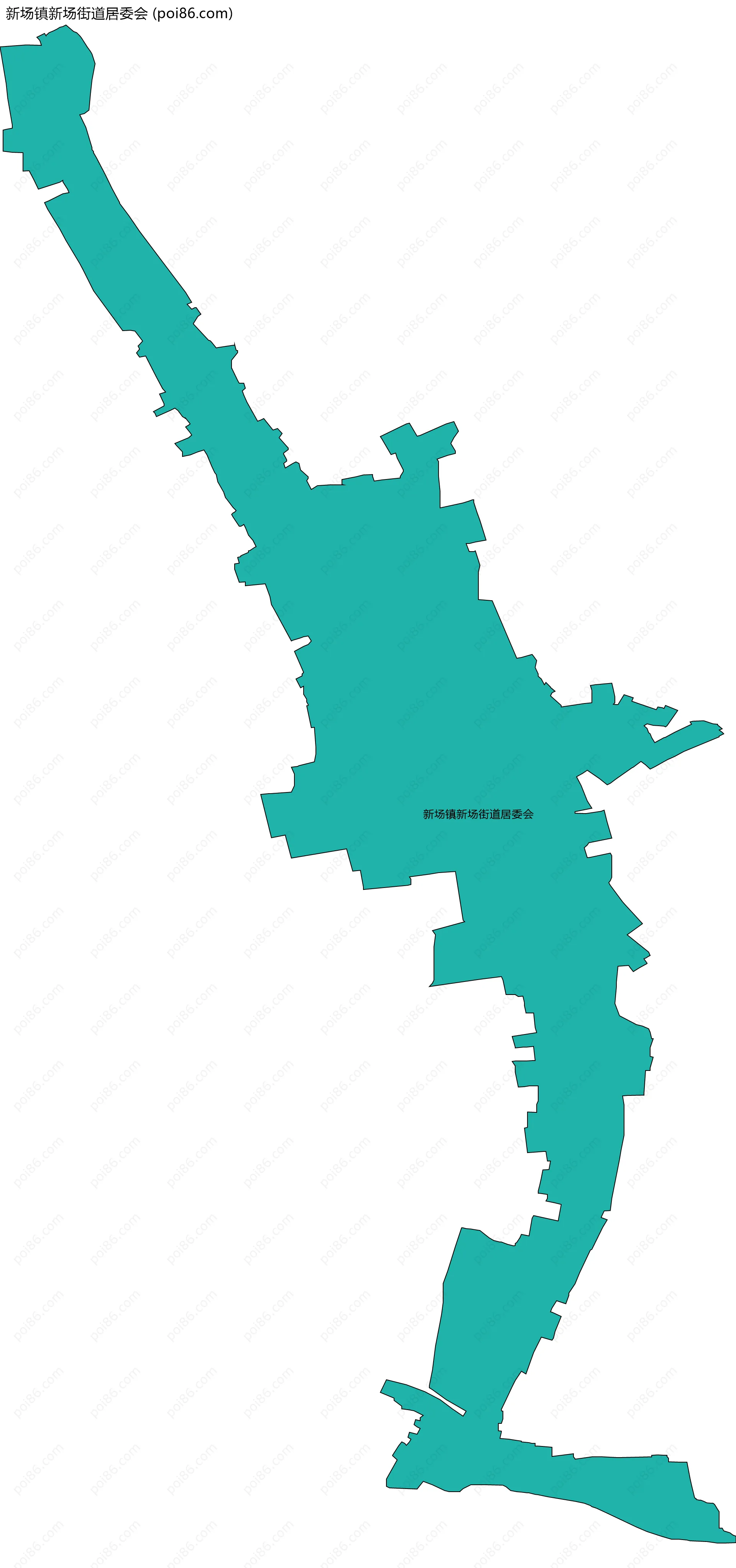 新场镇新场街道居委会边界地图