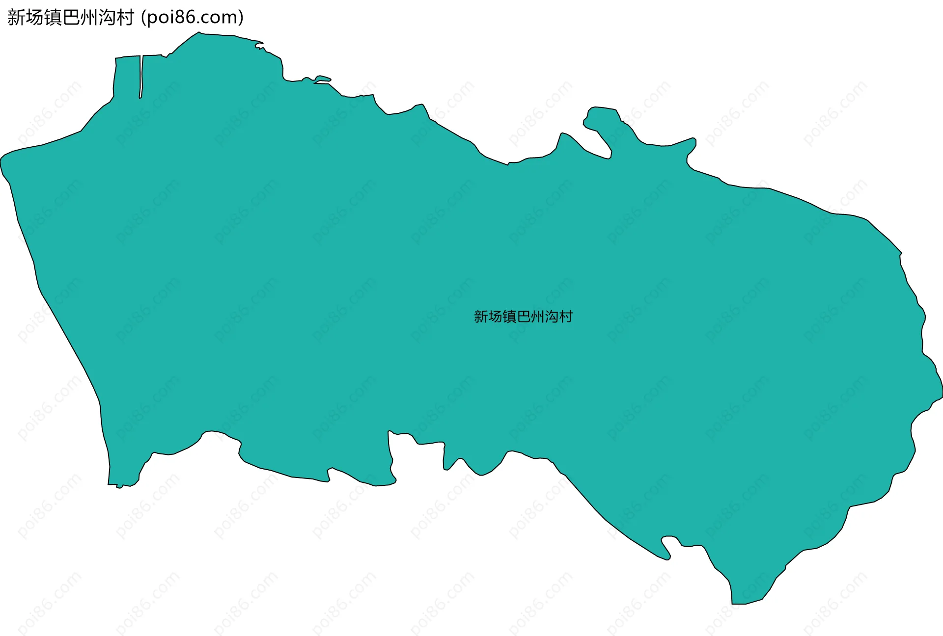 新场镇巴州沟村边界地图